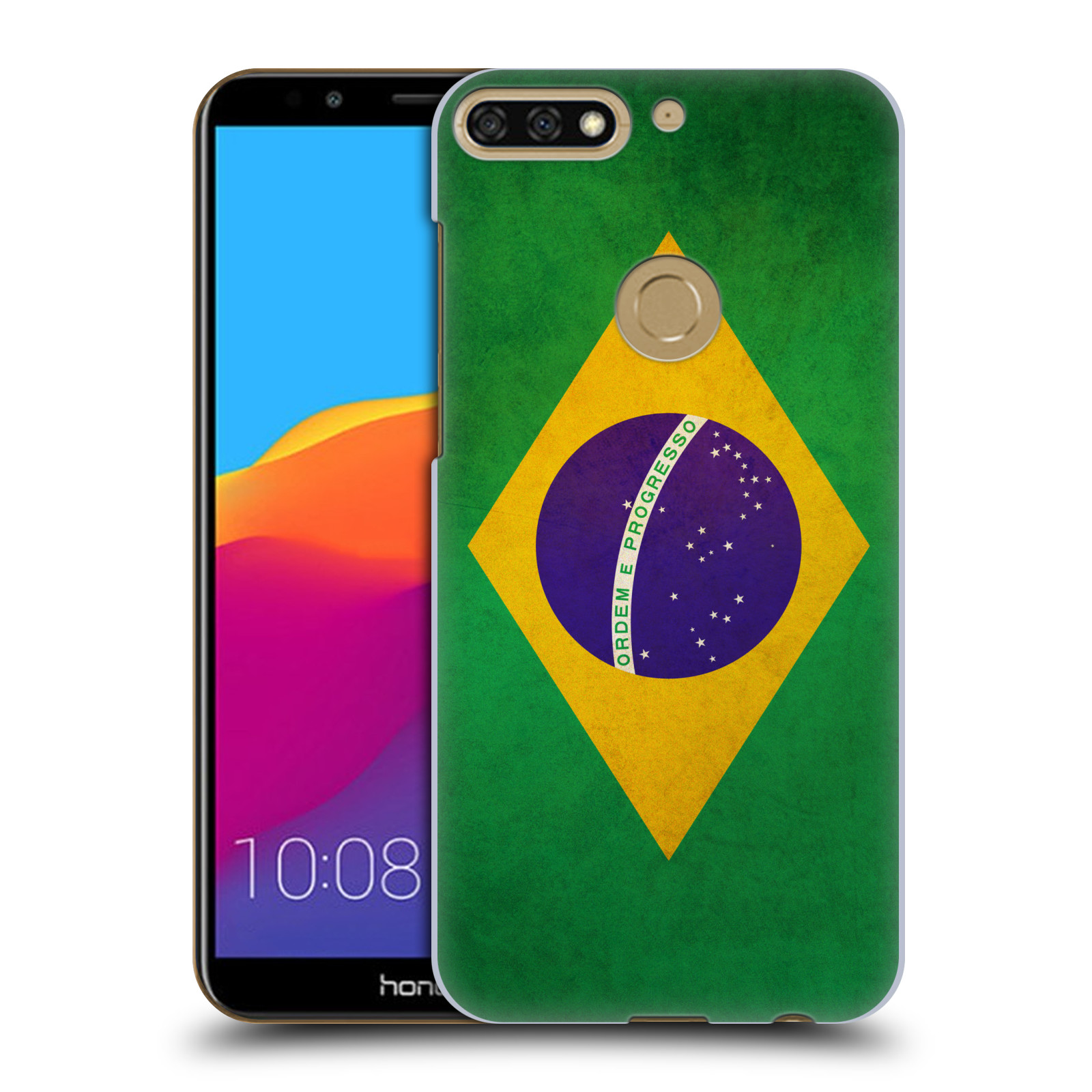 HEAD CASE plastový obal na mobil Honor 7c vzor VINTAGE VLAJKY BRAZÍLIE