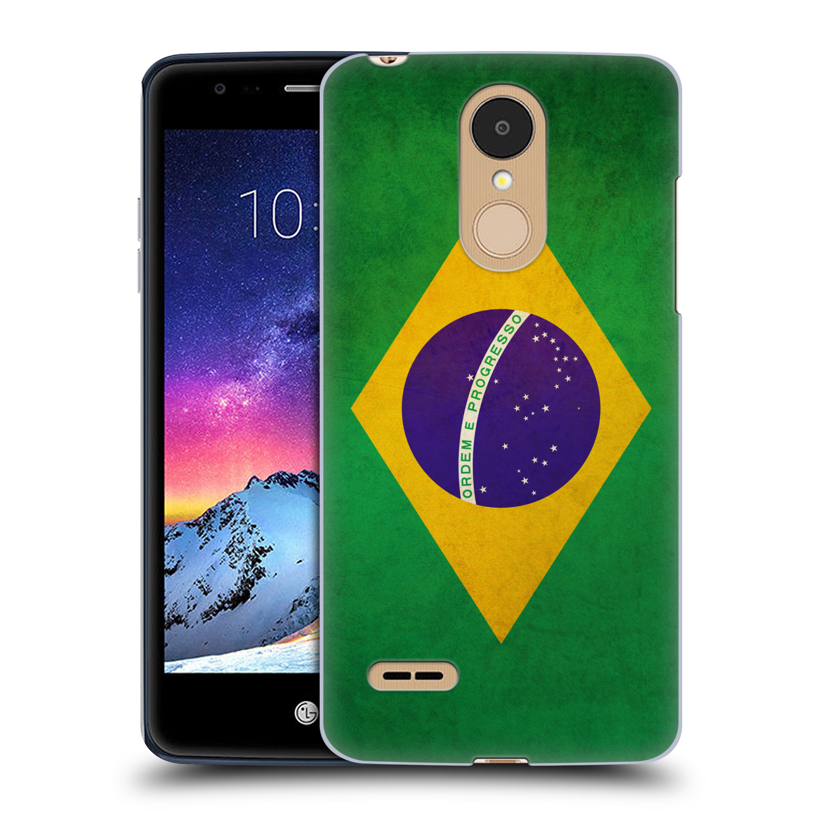 HEAD CASE plastový obal na mobil LG K9 / K8 2018 vzor VINTAGE VLAJKY BRAZÍLIE