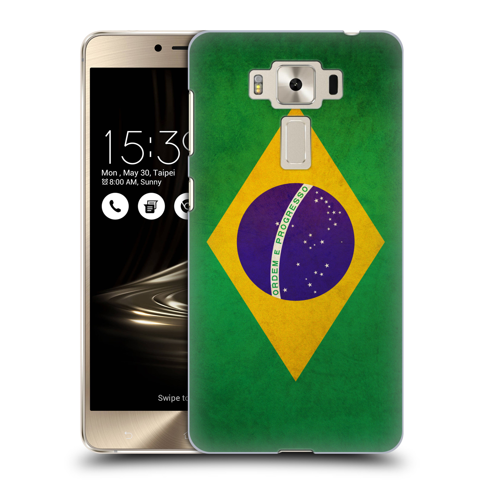 HEAD CASE plastový obal na mobil Asus Zenfone 3 DELUXE ZS550KL vzor VINTAGE VLAJKY BRAZÍLIE