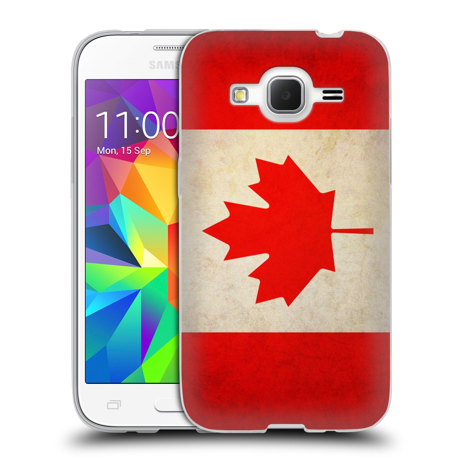 HEAD CASE silikonový obal na mobil Samsung Galaxy Core Prime (G360) vzor VINTAGE VLAJKY KANADA