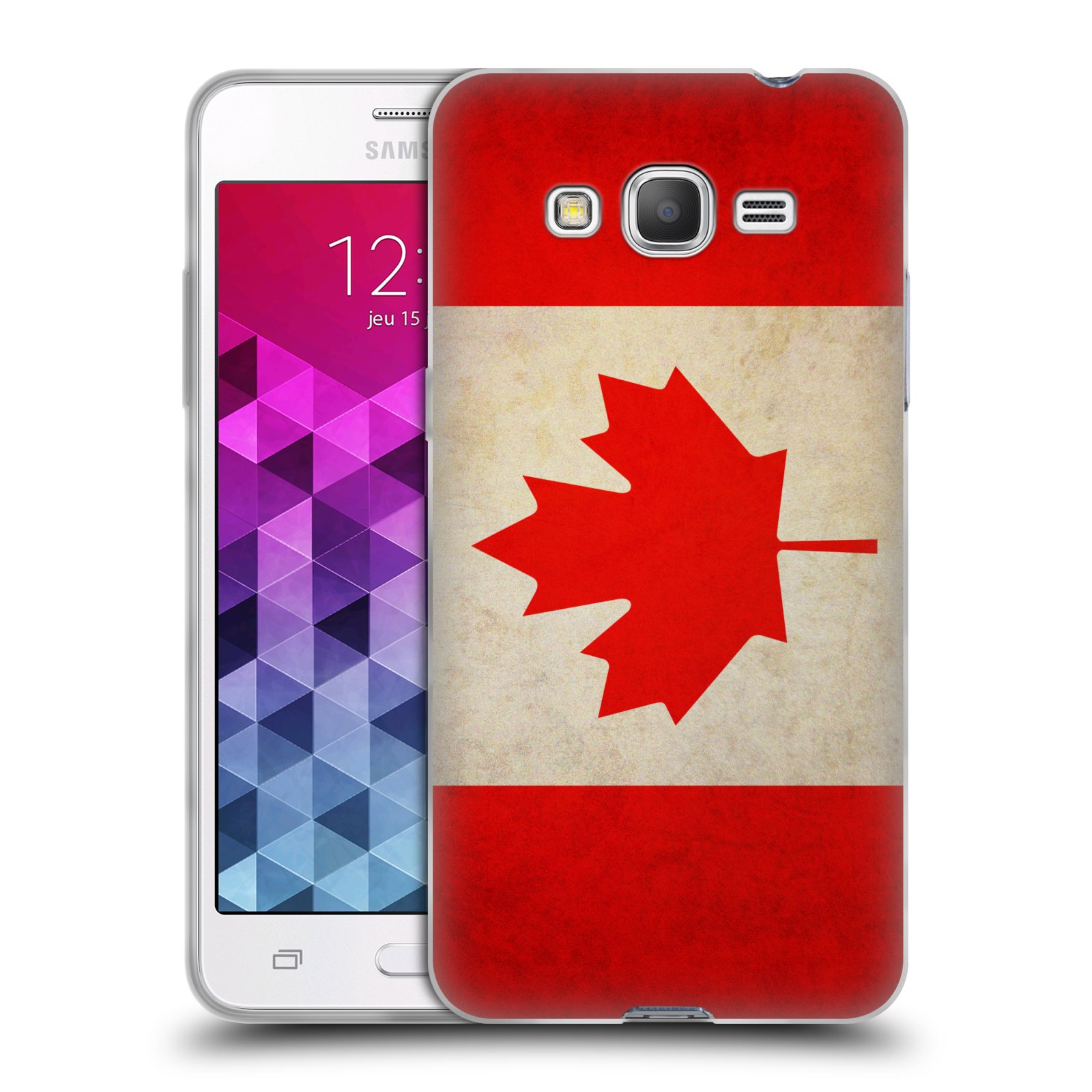 HEAD CASE silikonový obal na mobil Samsung Galaxy GRAND PRIME vzor VINTAGE VLAJKY KANADA
