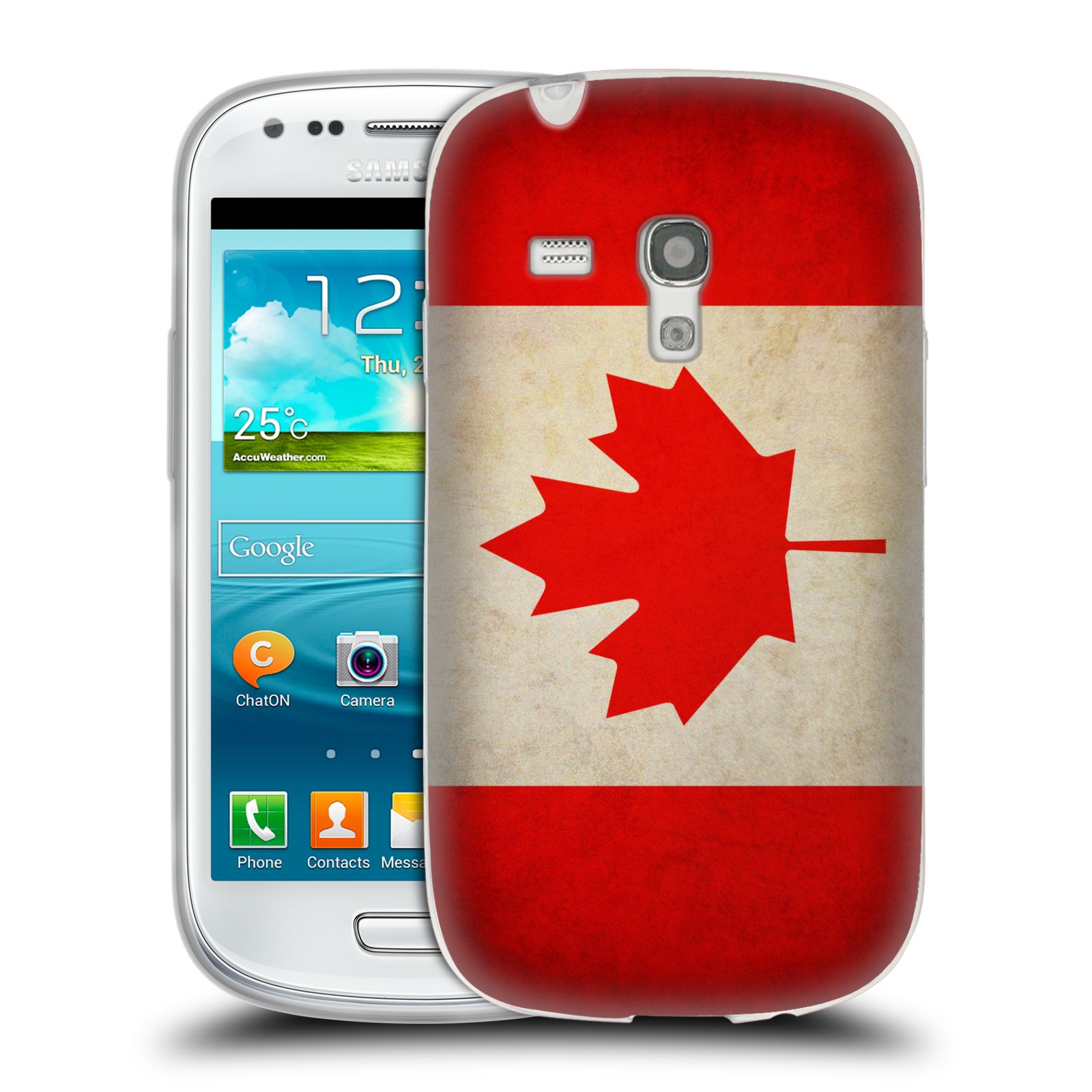 HEAD CASE silikonový obal na mobil Samsung Galaxy S3 MINI i8190 vzor VINTAGE VLAJKY KANADA
