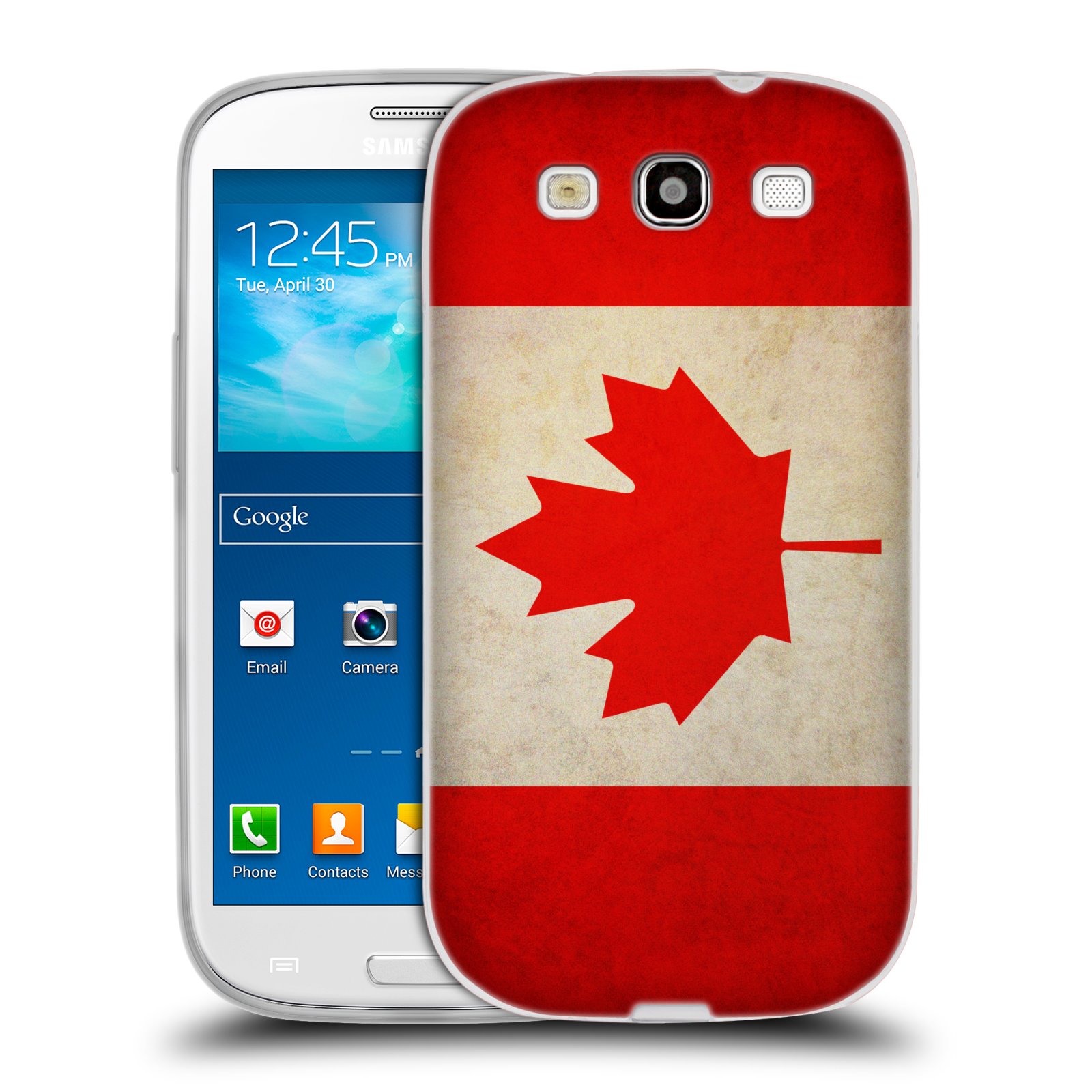 HEAD CASE silikonový obal na mobil Samsung Galaxy S3 i9300 vzor VINTAGE VLAJKY KANADA