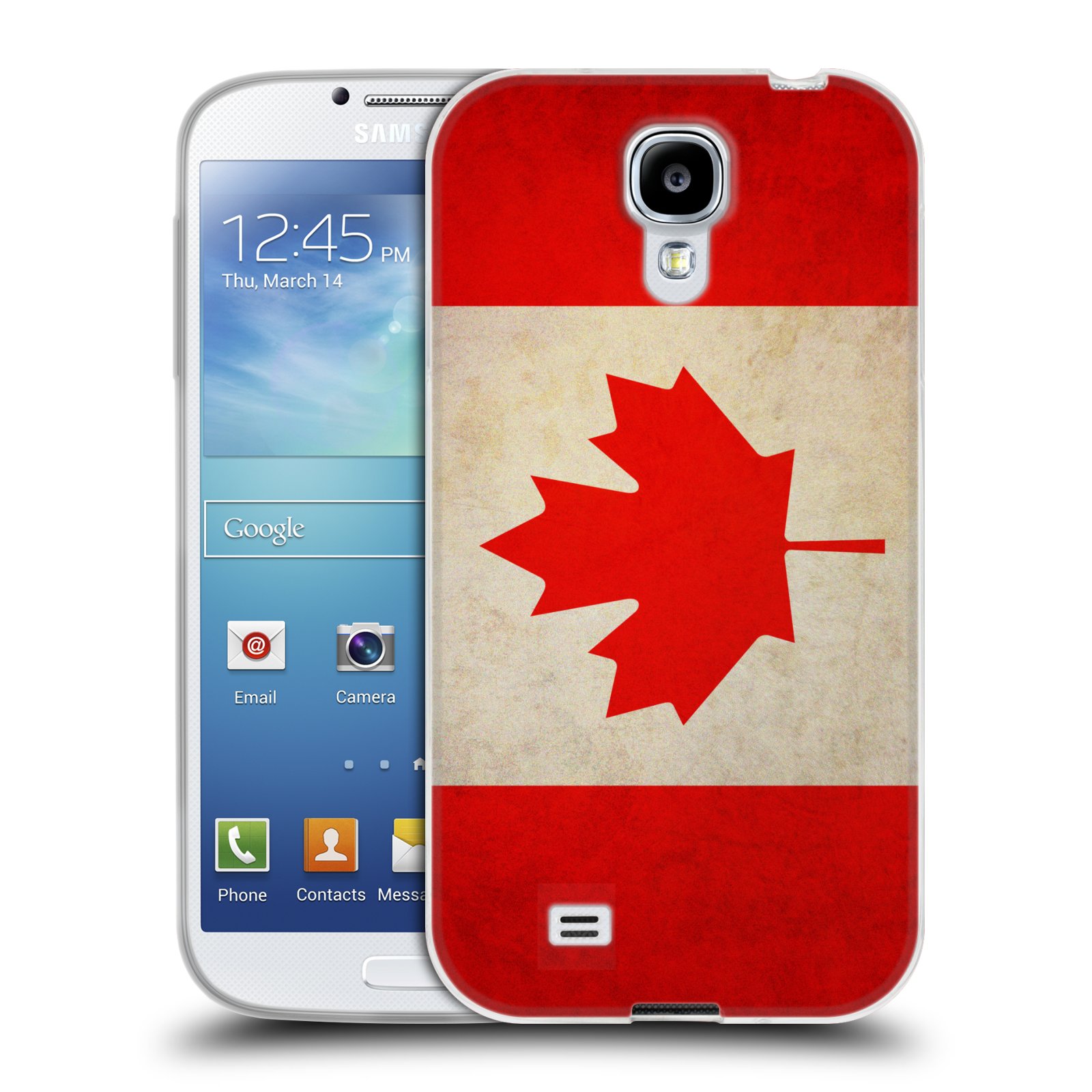 HEAD CASE silikonový obal na mobil Samsung Galaxy S4 i9500 vzor VINTAGE VLAJKY KANADA