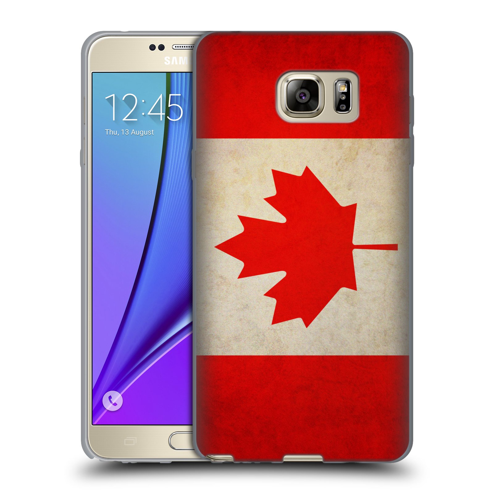 HEAD CASE silikonový obal na mobil Samsung Galaxy Note 5 (N920) vzor VINTAGE VLAJKY KANADA