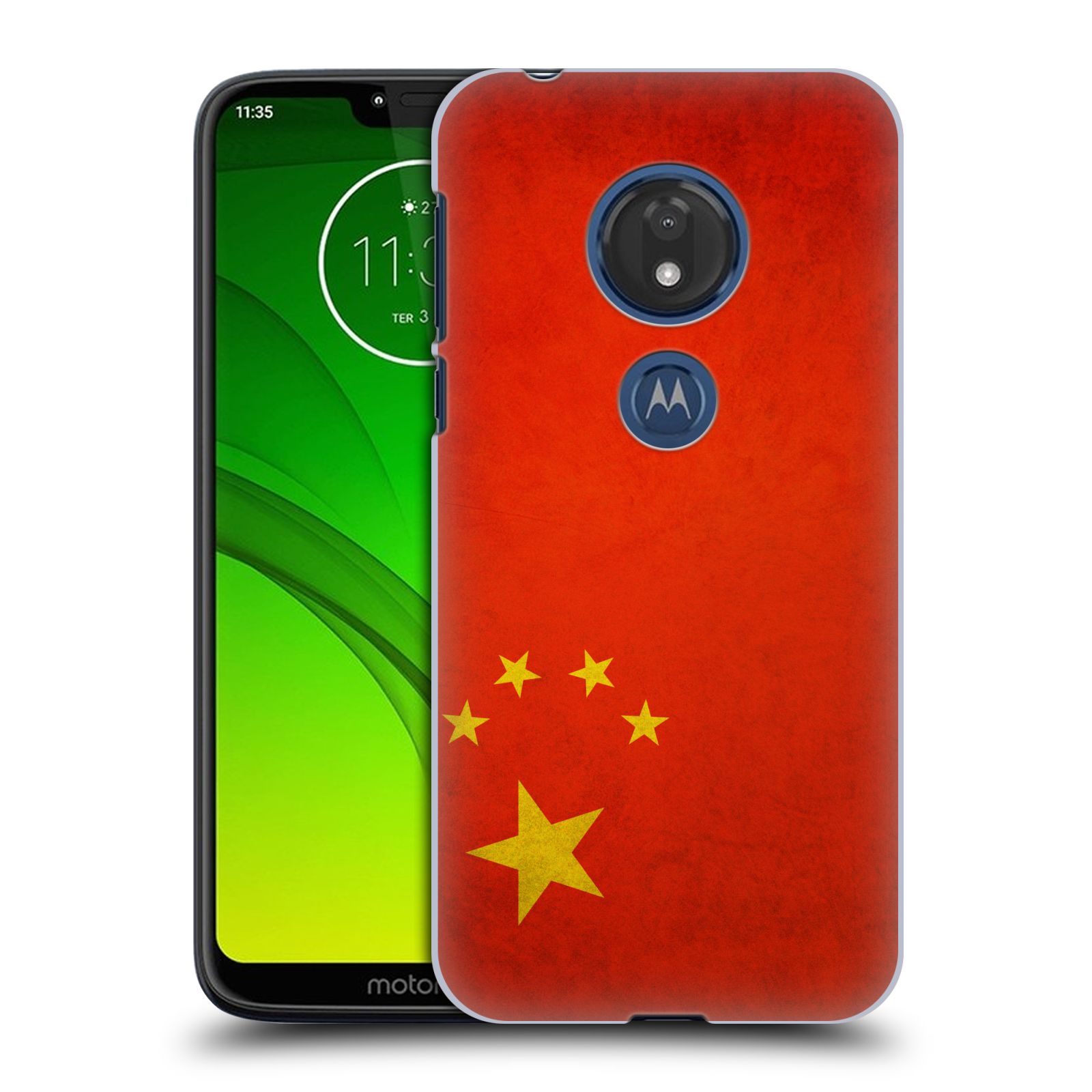 Pouzdro na mobil Motorola Moto G7 Play vzor VINTAGE VLAJKY ČÍNA