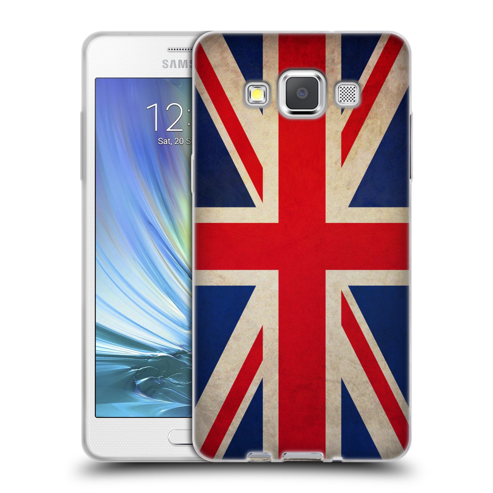 HEAD CASE silikonový obal na mobil Samsung Galaxy A5 vzor VINTAGE VLAJKY VELKÁ BRITÁNIE