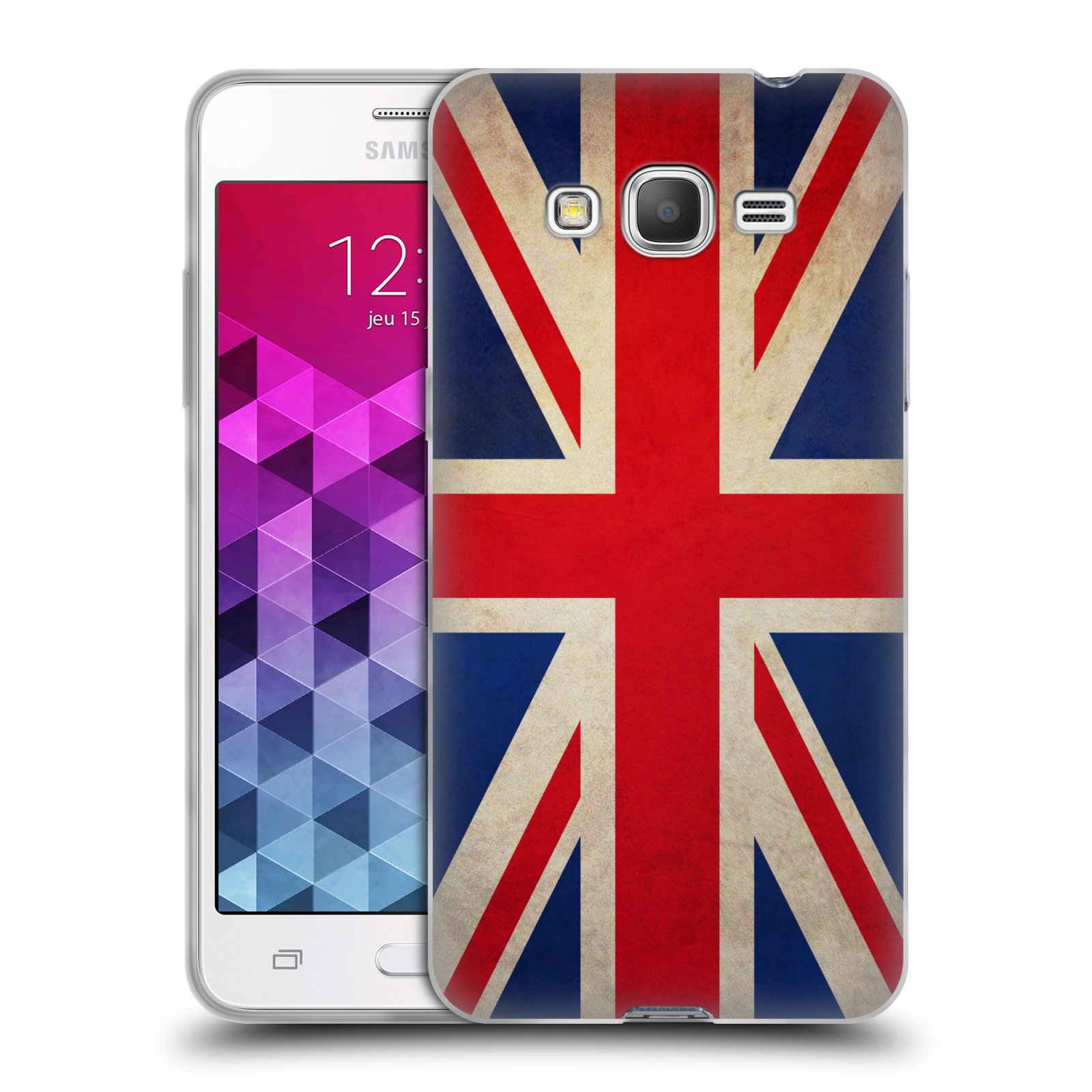 HEAD CASE silikonový obal na mobil Samsung Galaxy GRAND PRIME vzor VINTAGE VLAJKY VELKÁ BRITÁNIE