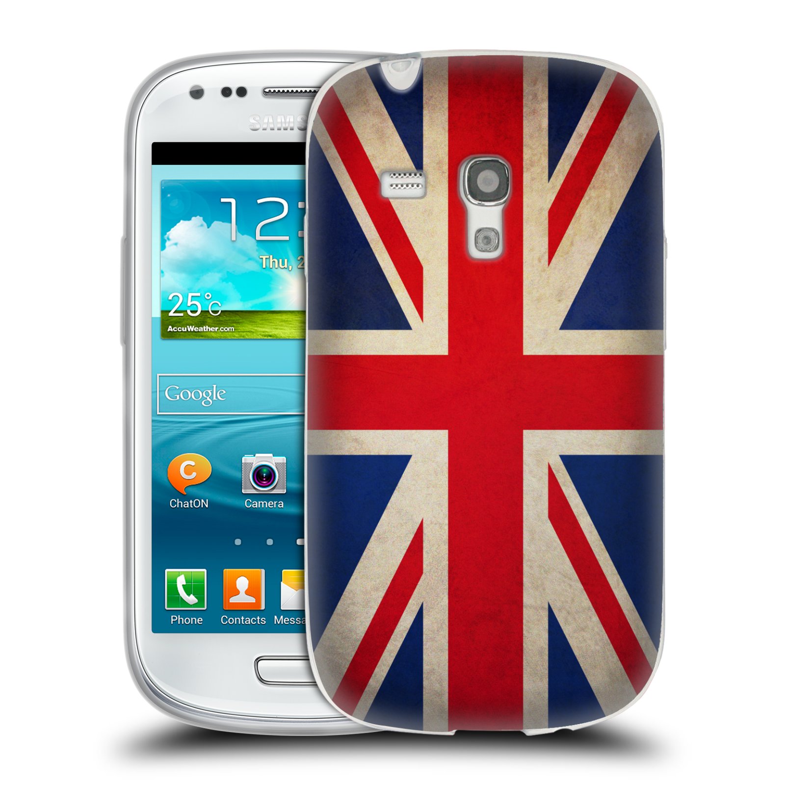HEAD CASE silikonový obal na mobil Samsung Galaxy S3 MINI i8190 vzor VINTAGE VLAJKY VELKÁ BRITÁNIE