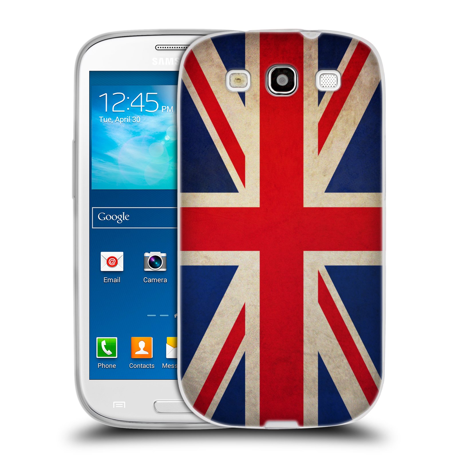 HEAD CASE silikonový obal na mobil Samsung Galaxy S3 i9300 vzor VINTAGE VLAJKY VELKÁ BRITÁNIE