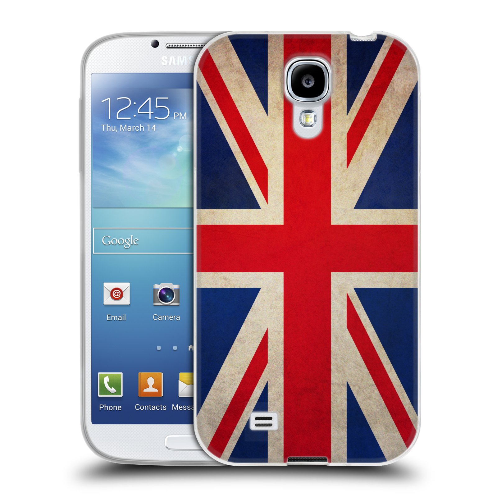 HEAD CASE silikonový obal na mobil Samsung Galaxy S4 i9500 vzor VINTAGE VLAJKY VELKÁ BRITÁNIE