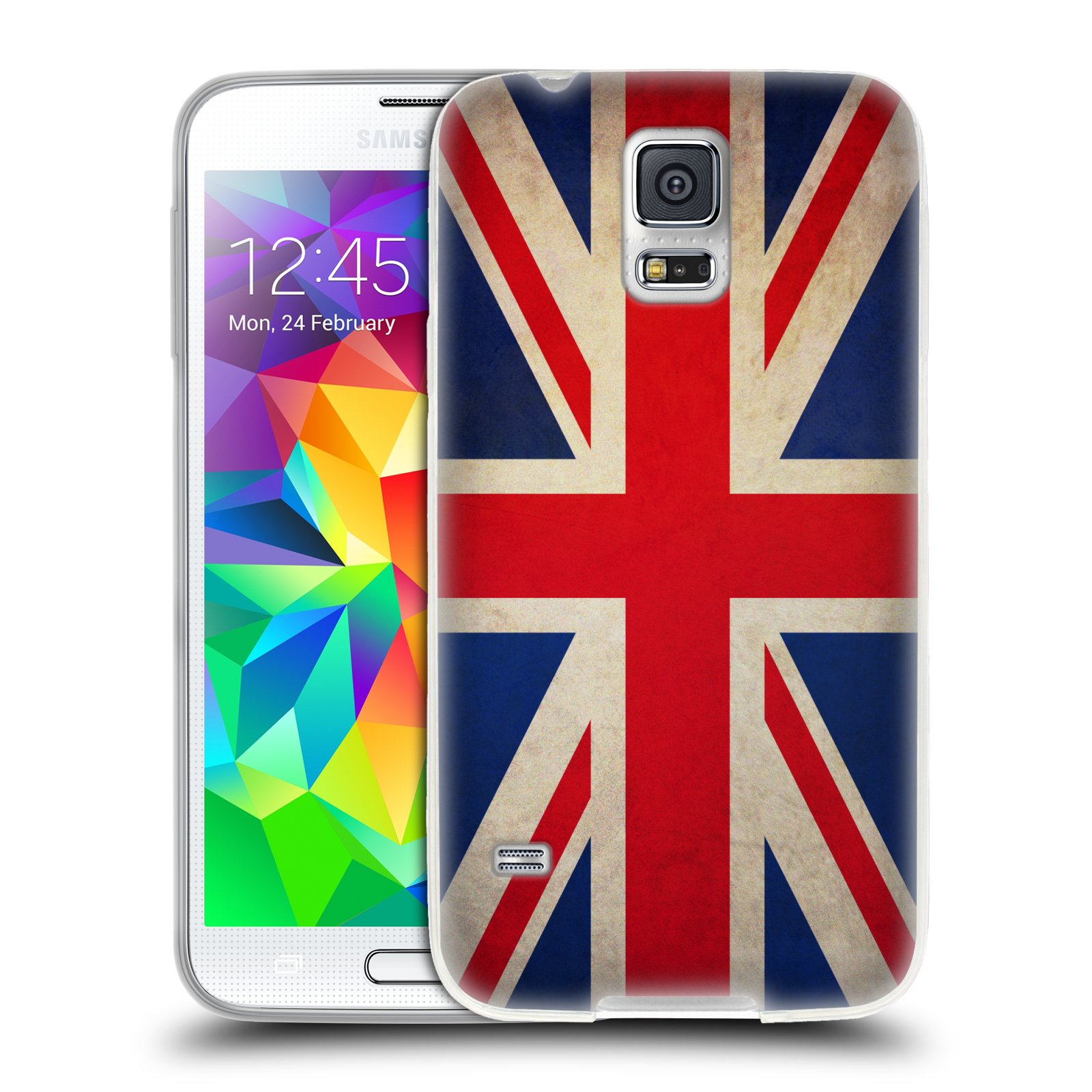 HEAD CASE silikonový obal na mobil Samsung Galaxy S5/S5 NEO vzor VINTAGE VLAJKY VELKÁ BRITÁNIE