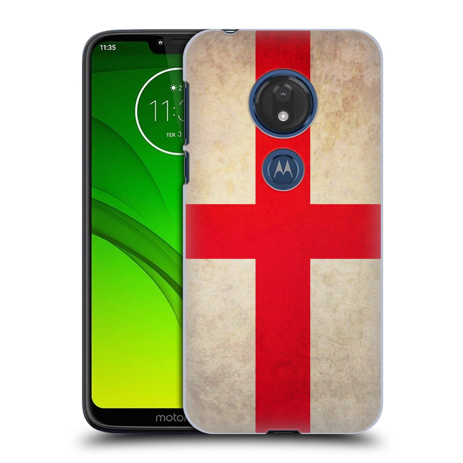 Pouzdro na mobil Motorola Moto G7 Play vzor VINTAGE VLAJKY ANGLIE