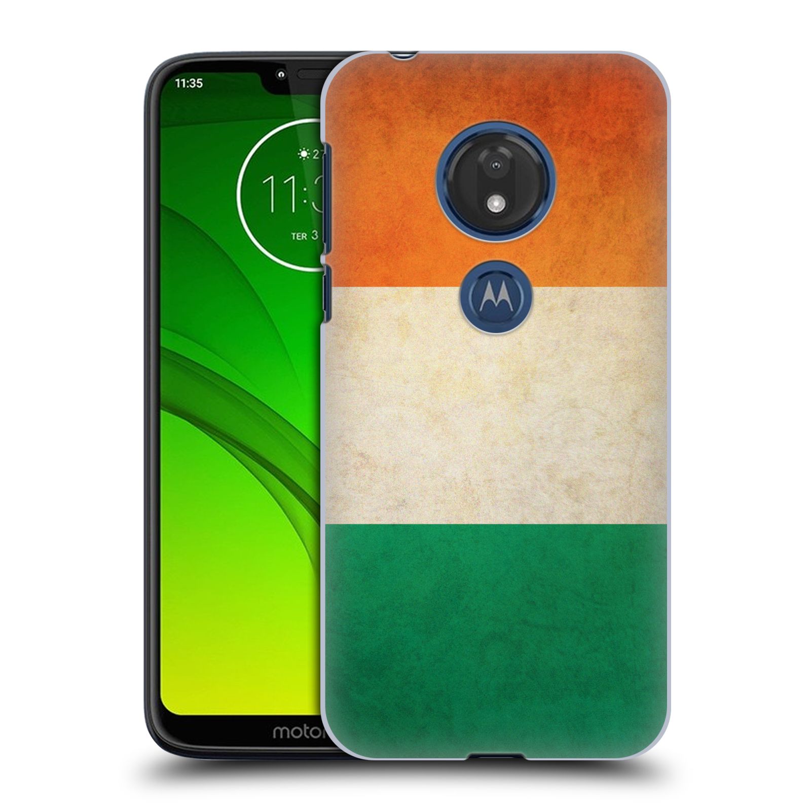 Pouzdro na mobil Motorola Moto G7 Play vzor VINTAGE VLAJKY IRSKO