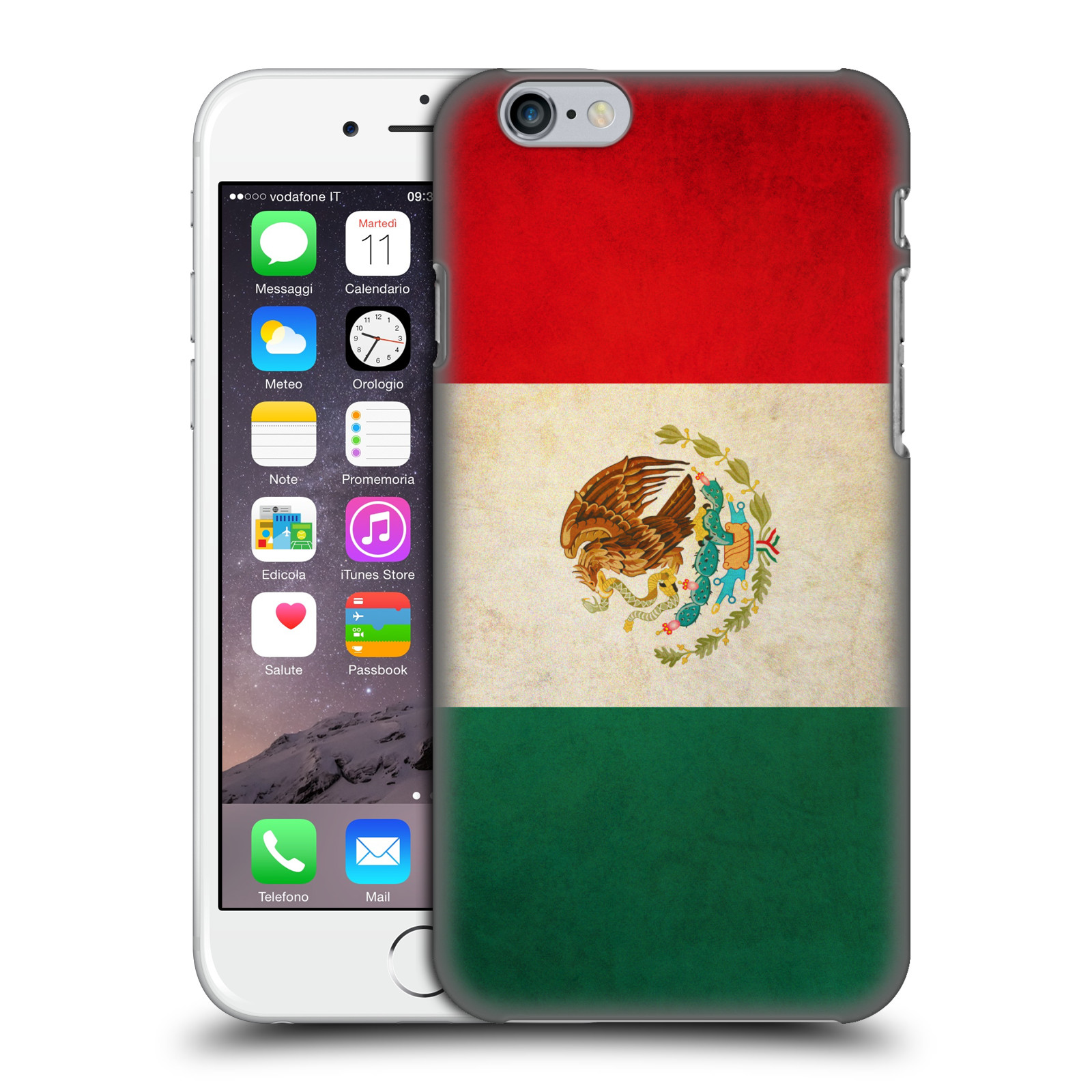 Plastové pouzdro pro mobil Apple Iphone 6/6S vzor VINTAGE VLAJKY MEXIKO