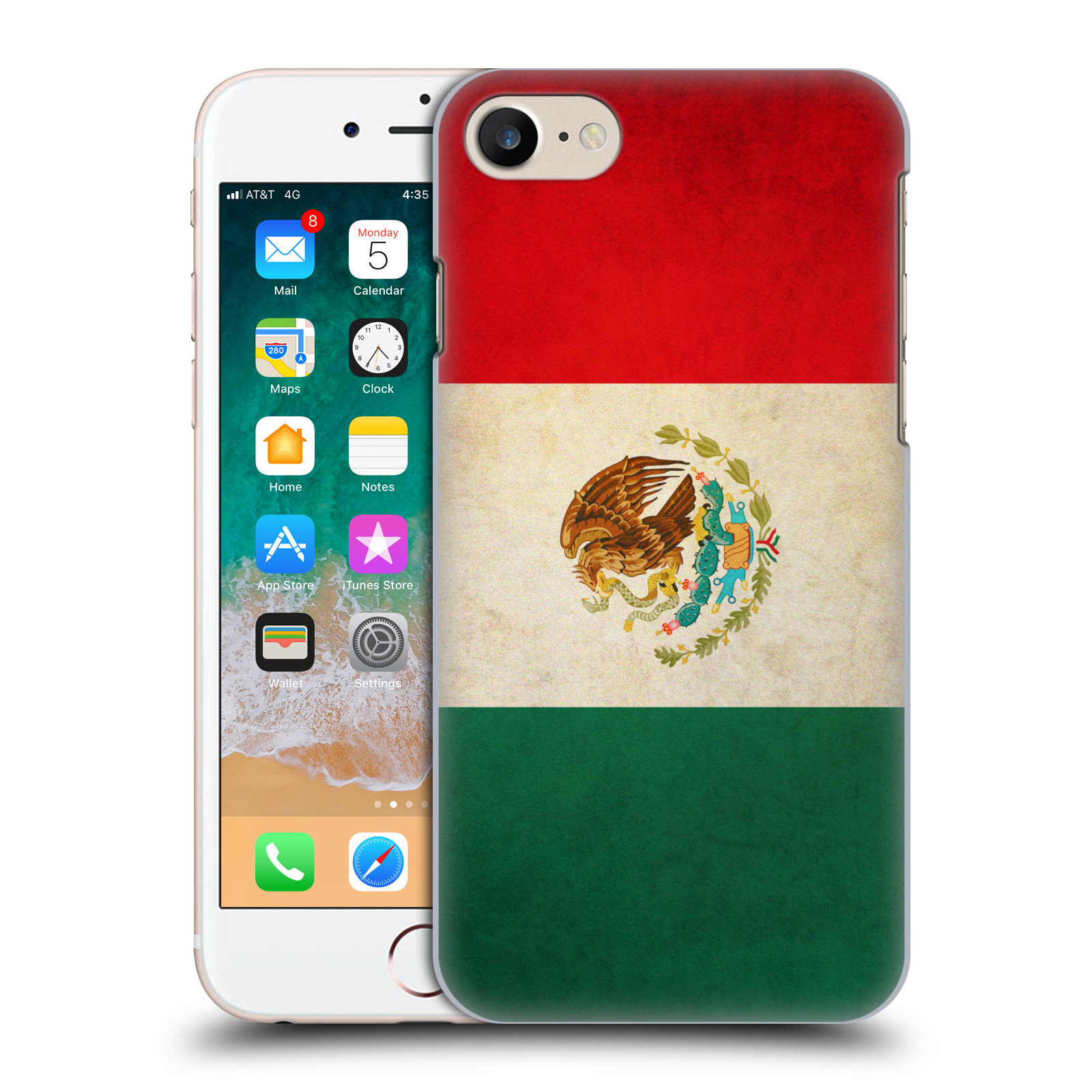 Plastové pouzdro pro mobil Apple Iphone 7/8/SE 2020 vzor VINTAGE VLAJKY MEXIKO
