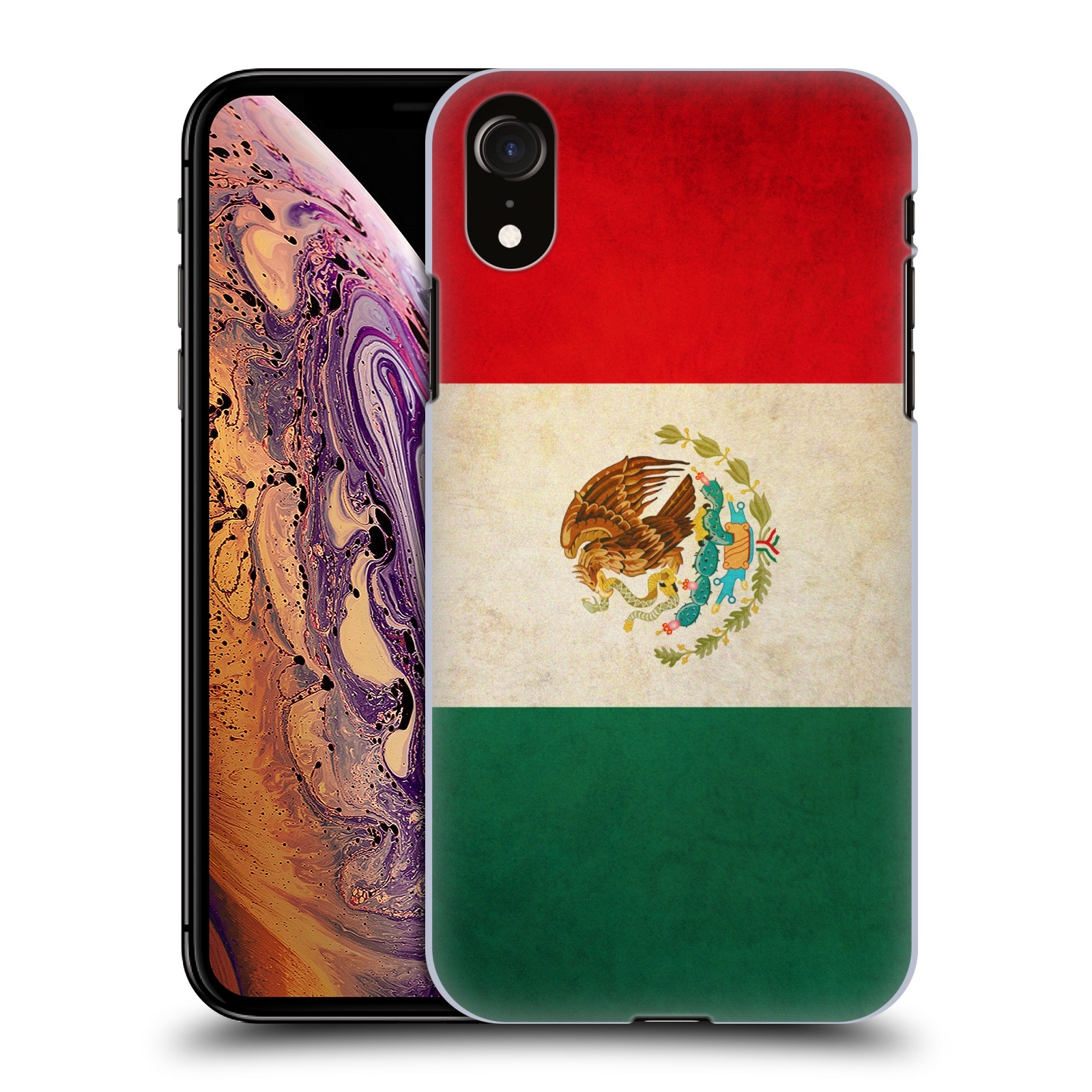 HEAD CASE plastový obal na mobil Apple Iphone XR vzor VINTAGE VLAJKY MEXIKO