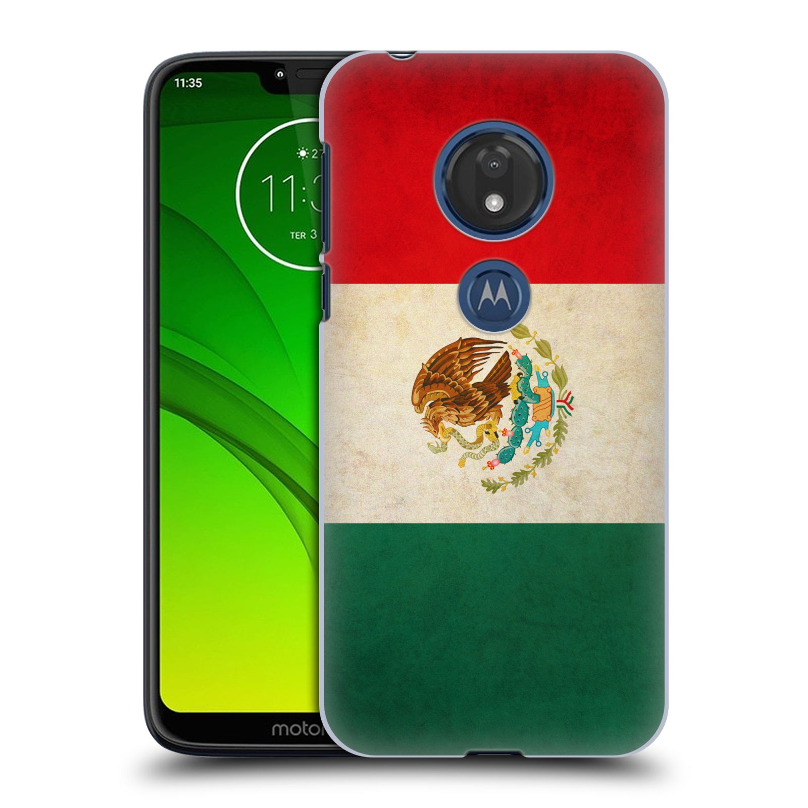 Pouzdro na mobil Motorola Moto G7 Play vzor VINTAGE VLAJKY MEXIKO