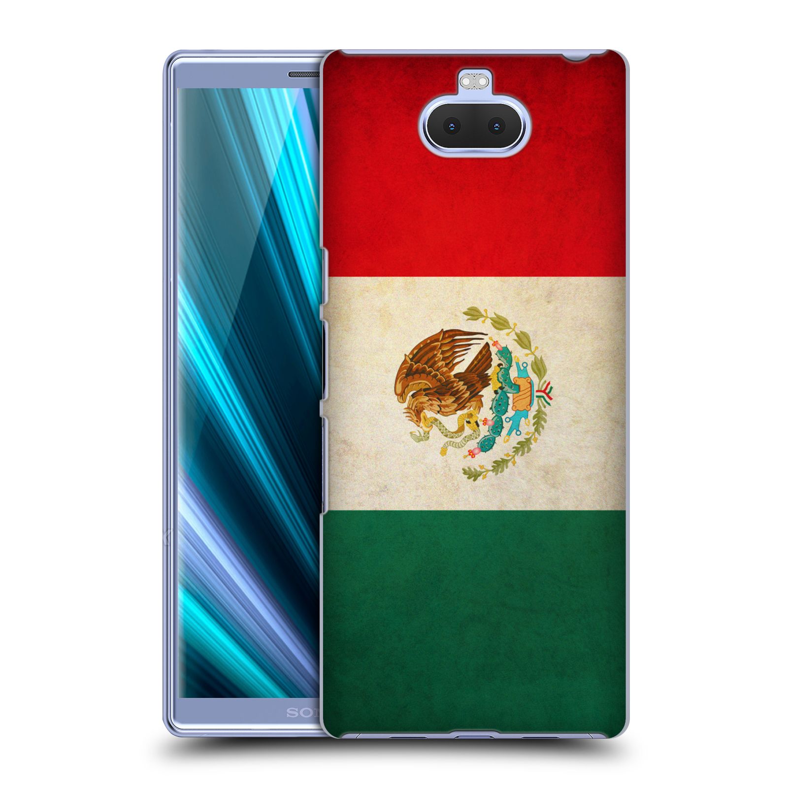 Pouzdro na mobil Sony Xperia 10 - Head Case - vzor VINTAGE VLAJKY MEXIKO