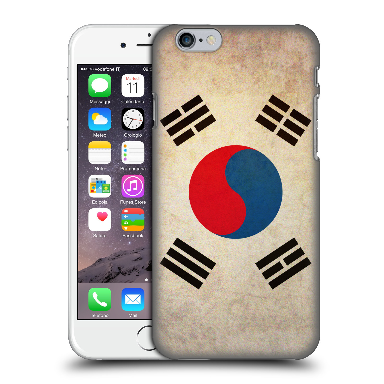 Plastové pouzdro pro mobil Apple Iphone 6/6S vzor VINTAGE VLAJKY JIŽNÍ KOREA