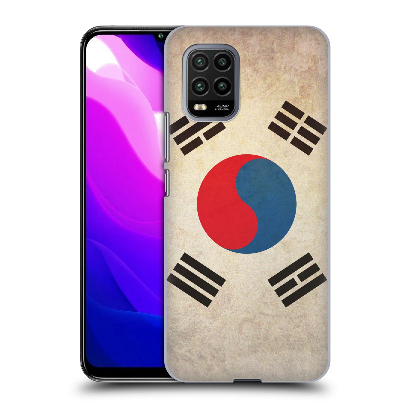 Zadní kryt, obal na mobil Xiaomi Mi 10 LITE vzor VINTAGE VLAJKY JIŽNÍ KOREA