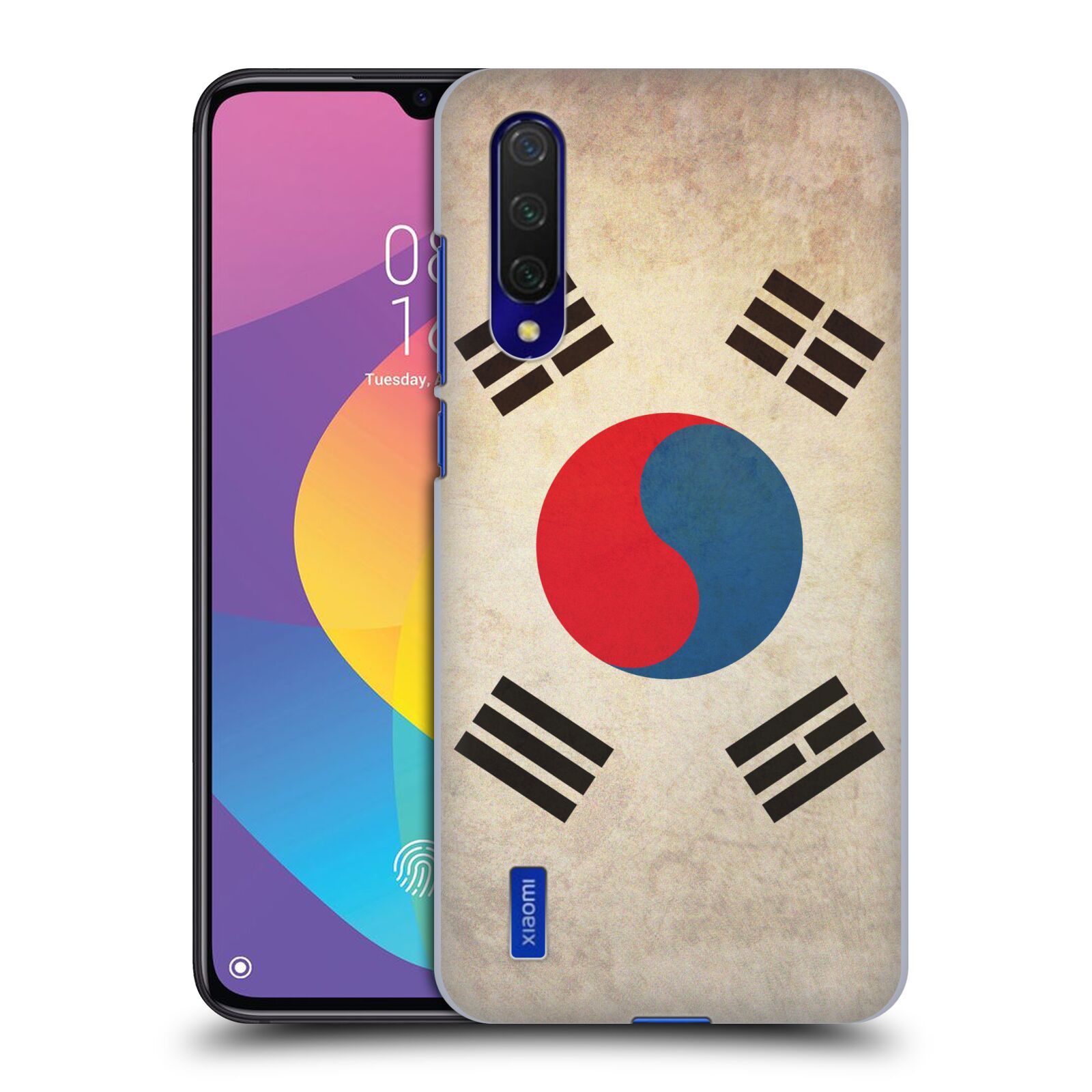 Zadní kryt na mobil Xiaomi MI 9 LITE vzor VINTAGE VLAJKY JIŽNÍ KOREA
