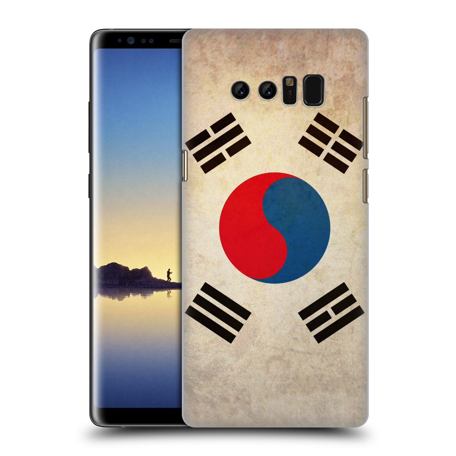 HEAD CASE plastový obal na mobil Samsung Galaxy Note 8 vzor VINTAGE VLAJKY JIŽNÍ KOREA