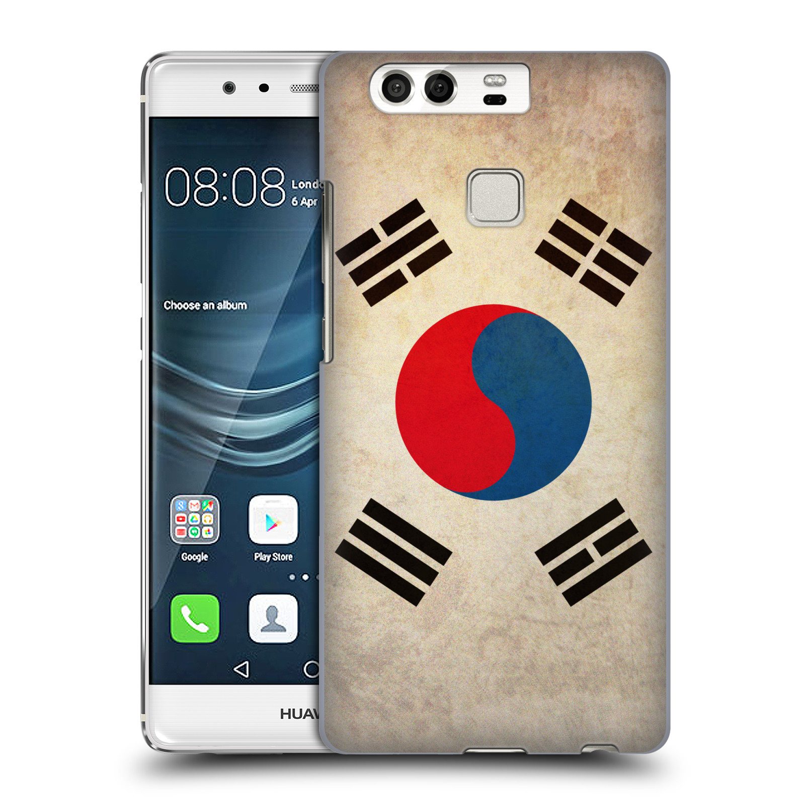 HEAD CASE plastový obal na mobil Huawei P9 / P9 DUAL SIM vzor VINTAGE VLAJKY JIŽNÍ KOREA