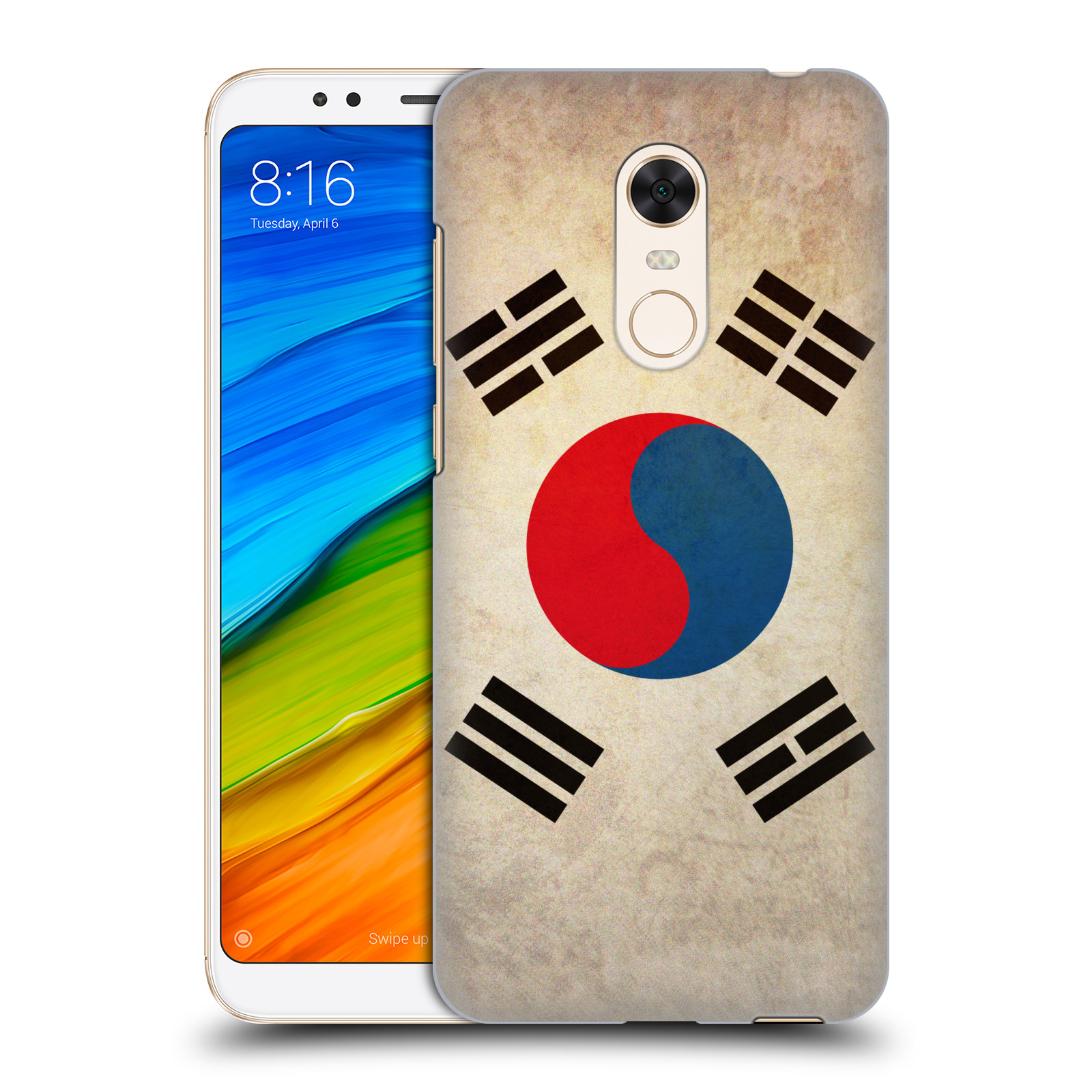 HEAD CASE plastový obal na mobil Xiaomi Redmi 5 PLUS vzor VINTAGE VLAJKY JIŽNÍ KOREA