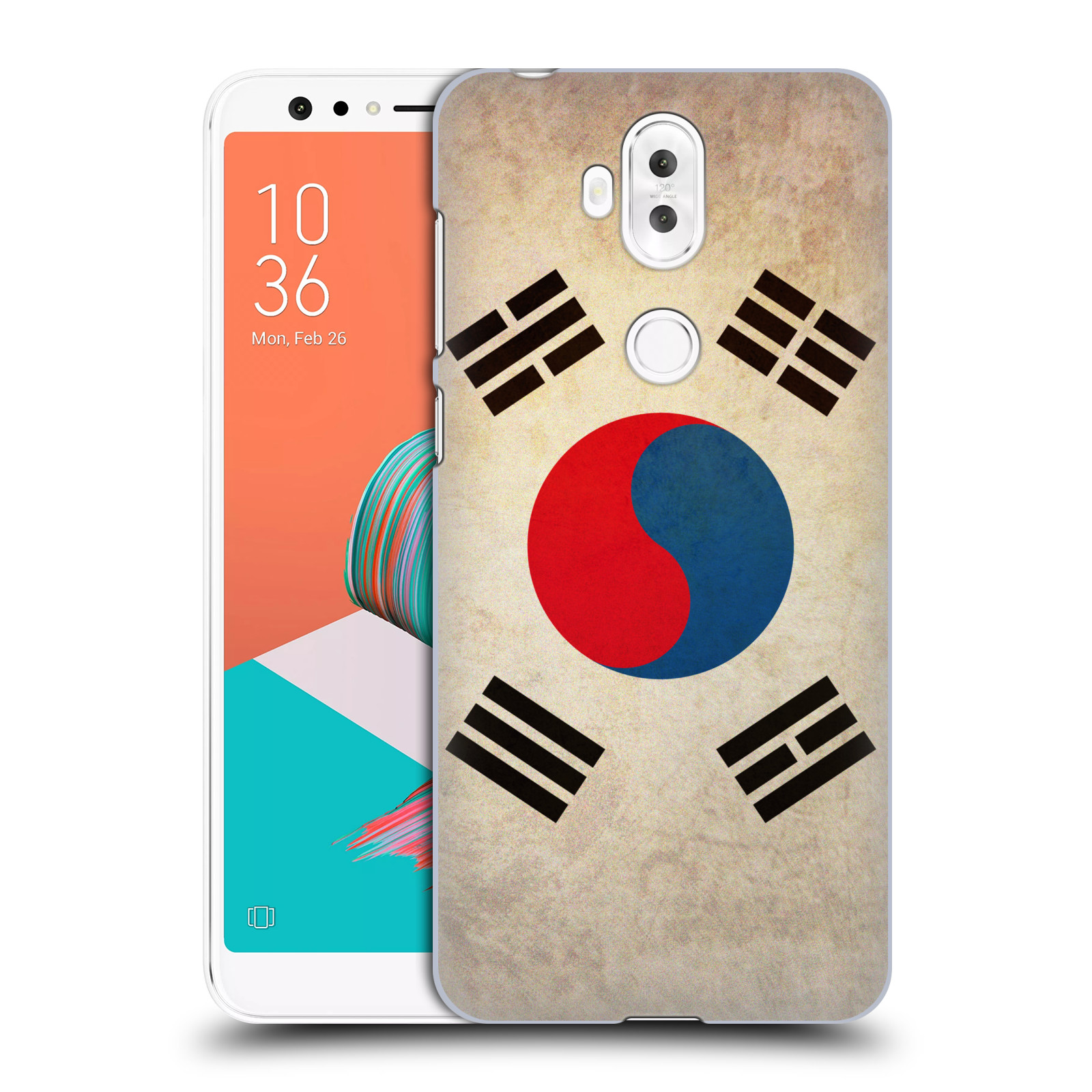 HEAD CASE plastový obal na mobil Asus Zenfone 5 LITE ZC600KL vzor VINTAGE VLAJKY JIŽNÍ KOREA