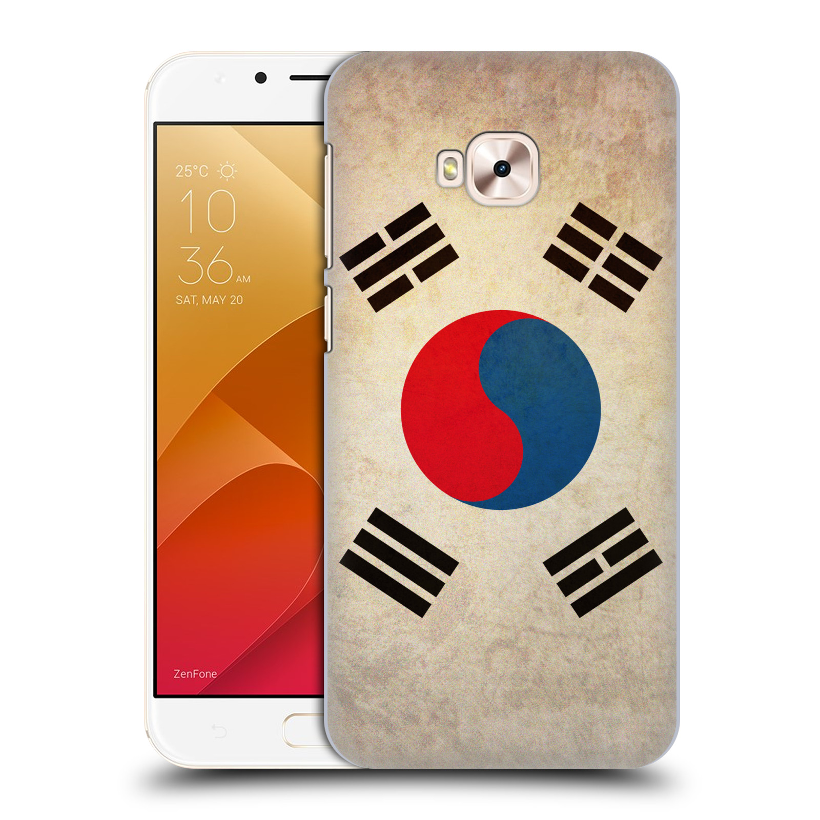HEAD CASE plastový obal na mobil Asus Zenfone 4 Selfie Pro ZD552KL vzor VINTAGE VLAJKY JIŽNÍ KOREA