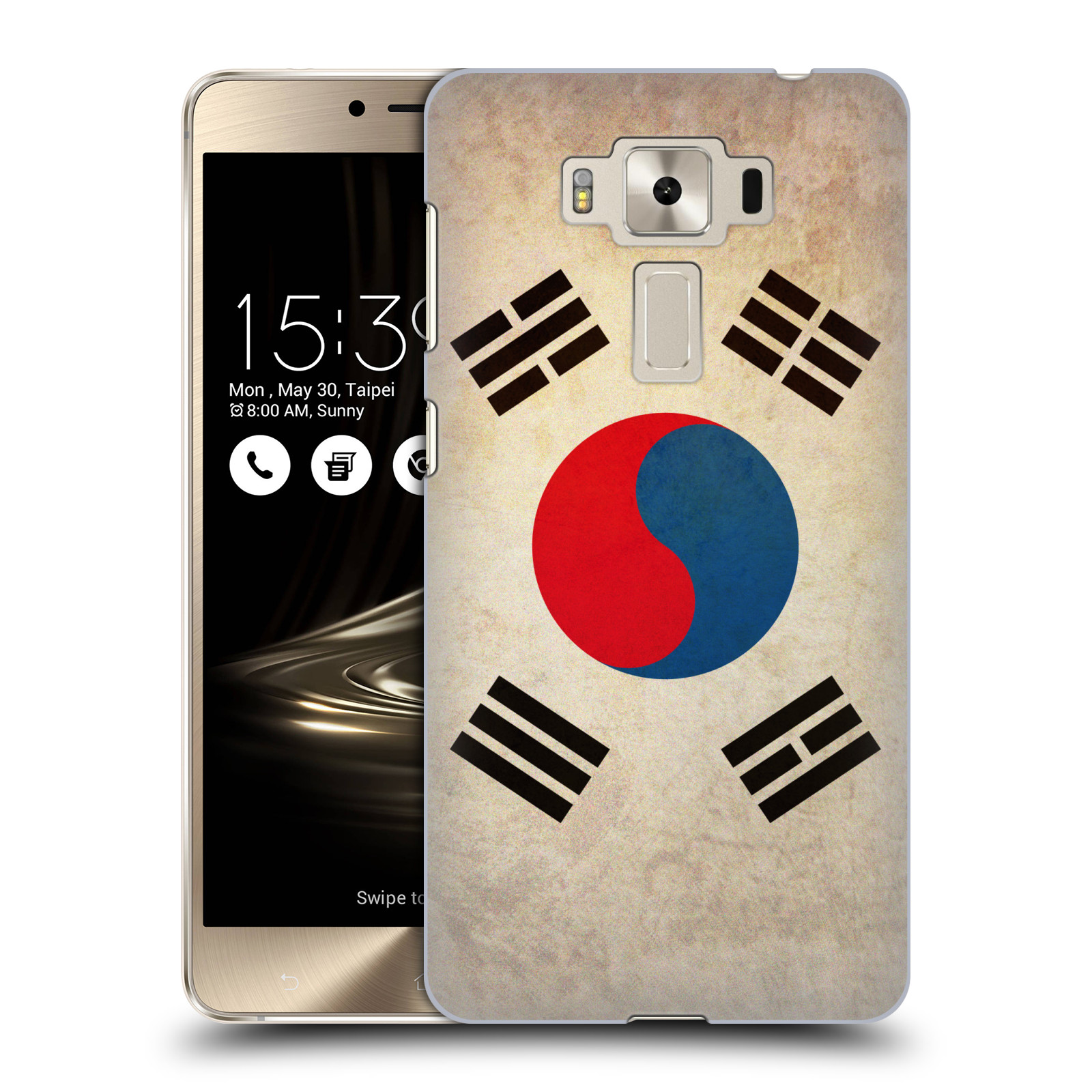 HEAD CASE plastový obal na mobil Asus Zenfone 3 DELUXE ZS550KL vzor VINTAGE VLAJKY JIŽNÍ KOREA