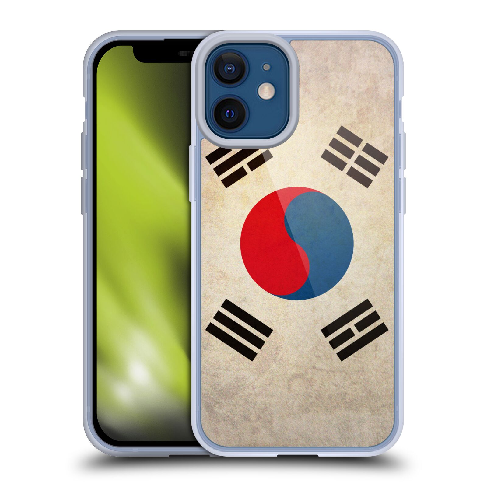 Plastový obal na mobil Apple Iphone 12 MINI vzor VINTAGE VLAJKY JIŽNÍ KOREA