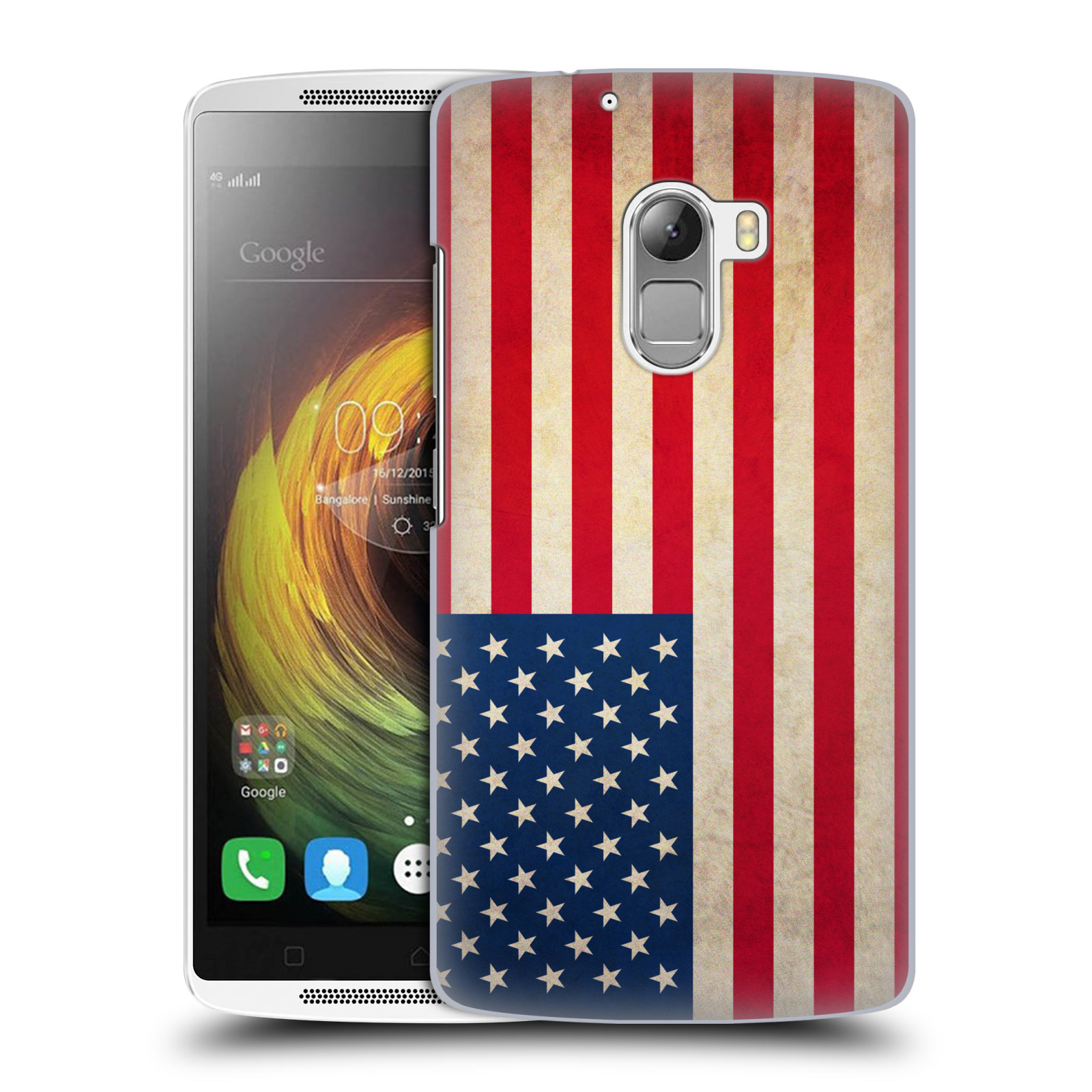 HEAD CASE pevný plastový obal na mobil LENOVO A7010 / A7010 DUAL / K4 Note / Vibe X3 lite vzor VINTAGE VLAJKY SPOJENÉ STÁTY USA