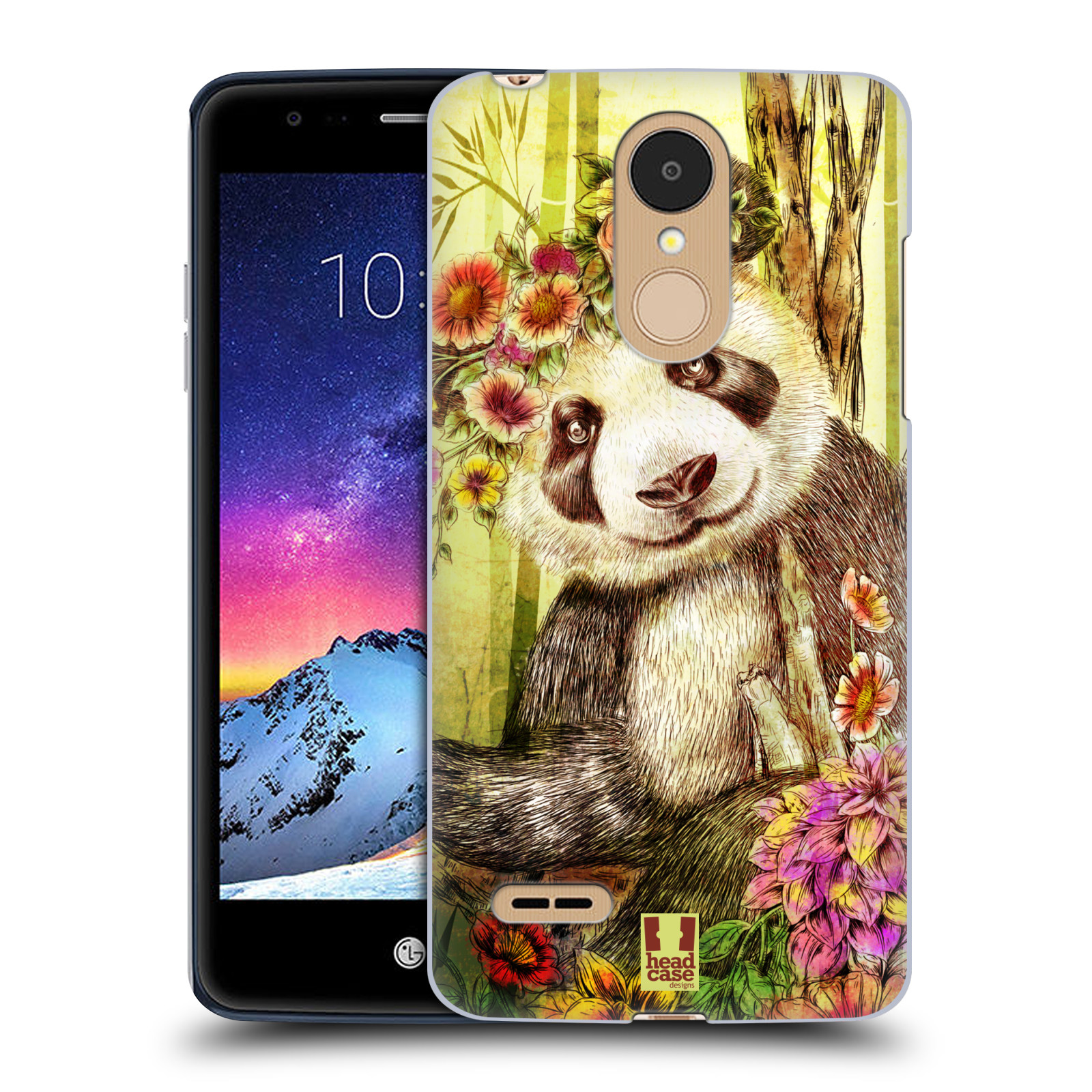 HEAD CASE plastový obal na mobil LG K9 / K8 2018 vzor Květinová zvířáta MEDVÍDEK PANDA