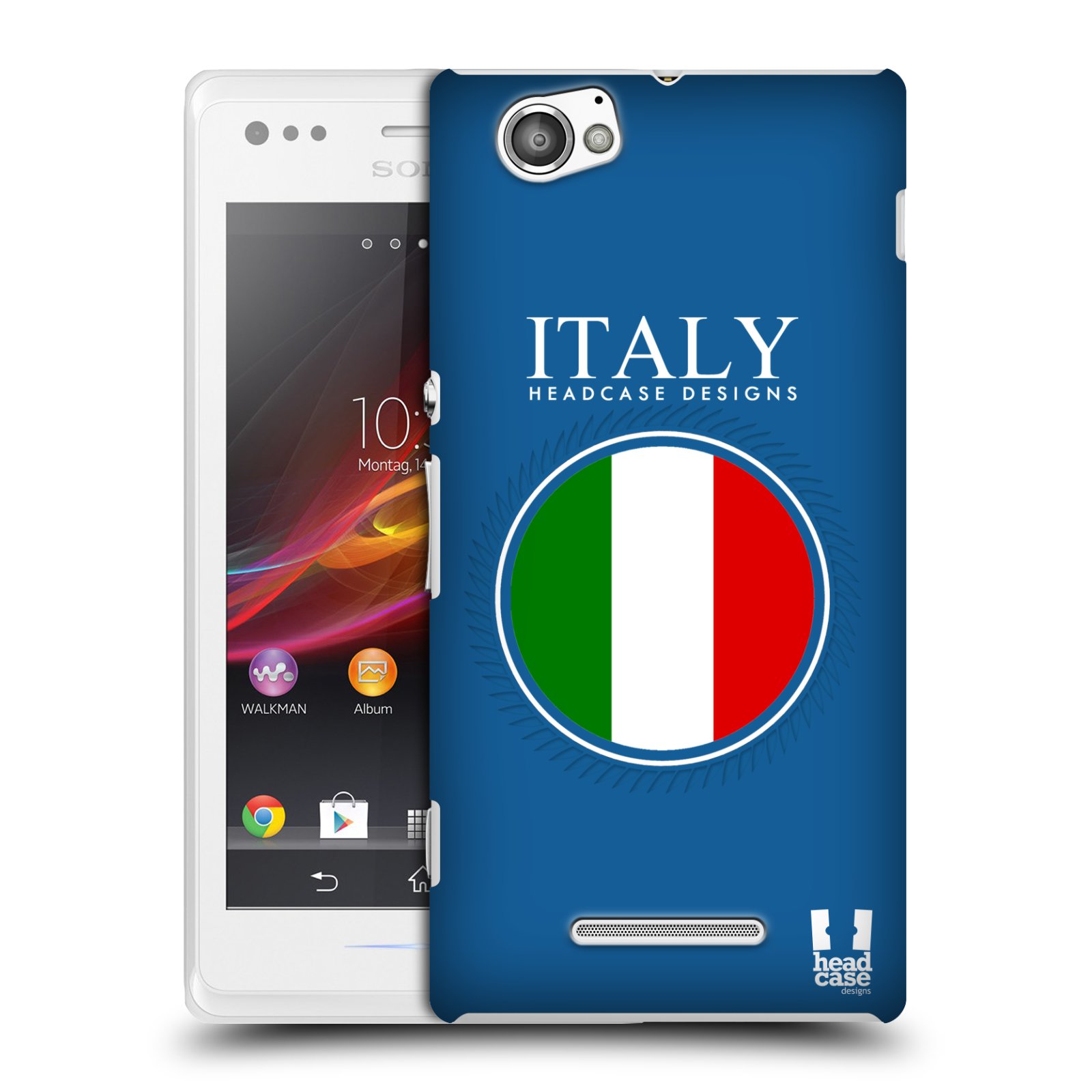 HEAD CASE plastový obal na mobil Sony Xperia M vzor Vlajky státy 2 ITÁLIE