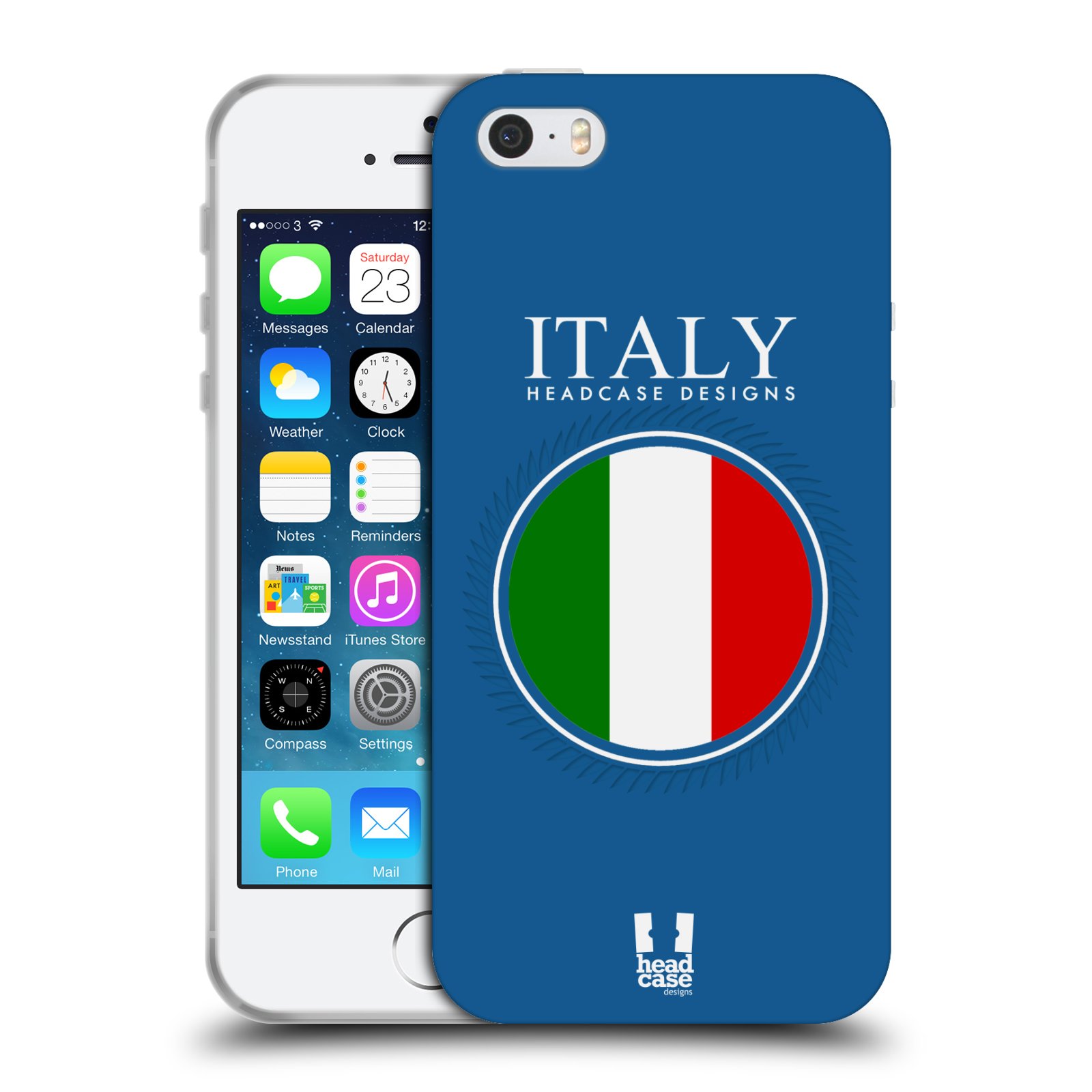 HEAD CASE silikonový obal na mobil Apple Iphone 5/5S vzor Vlajky státy 2 ITÁLIE