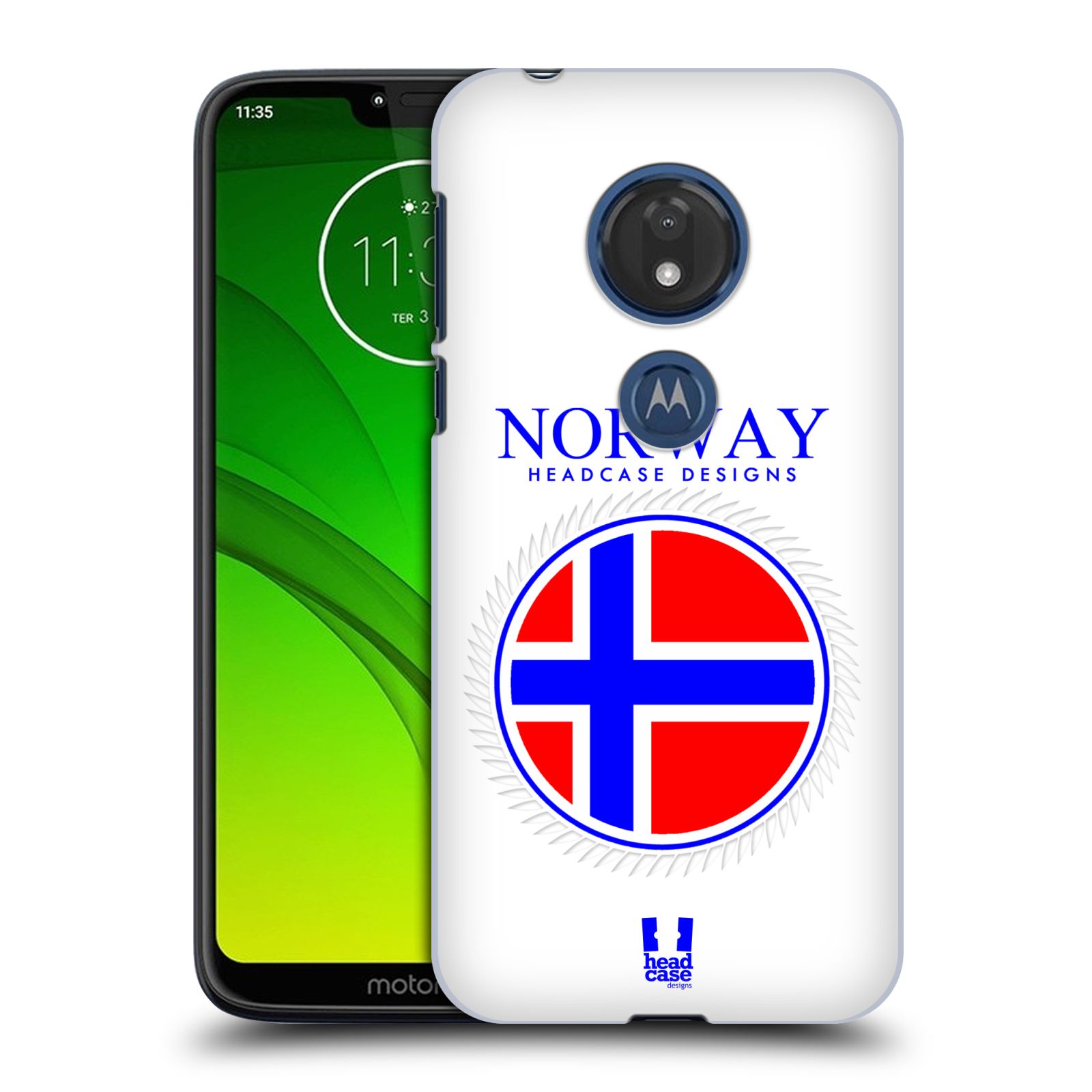 Pouzdro na mobil Motorola Moto G7 Play vzor Vlajky státy 2 NORSKO
