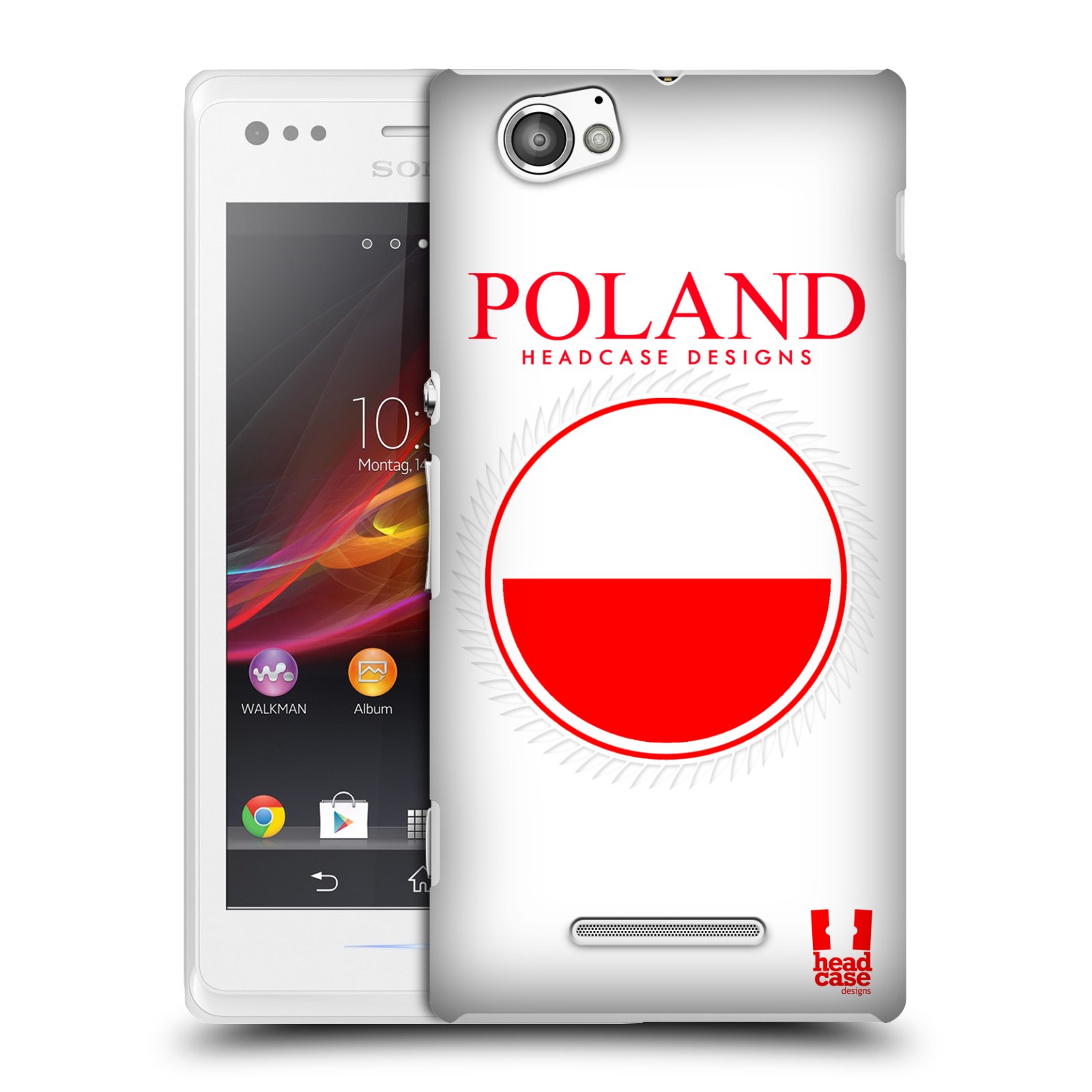 HEAD CASE plastový obal na mobil Sony Xperia M vzor Vlajky státy 2 POLSKO