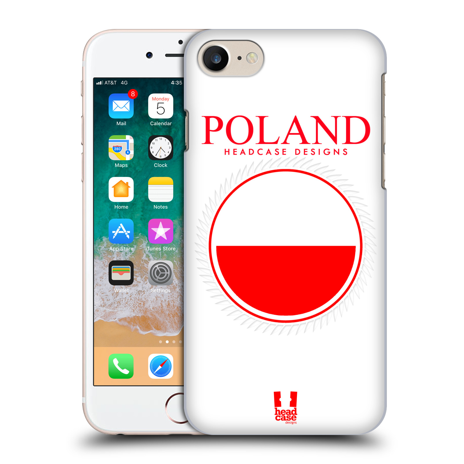 HEAD CASE plastový obal na mobil Apple Iphone 7 vzor Vlajky státy 2 POLSKO