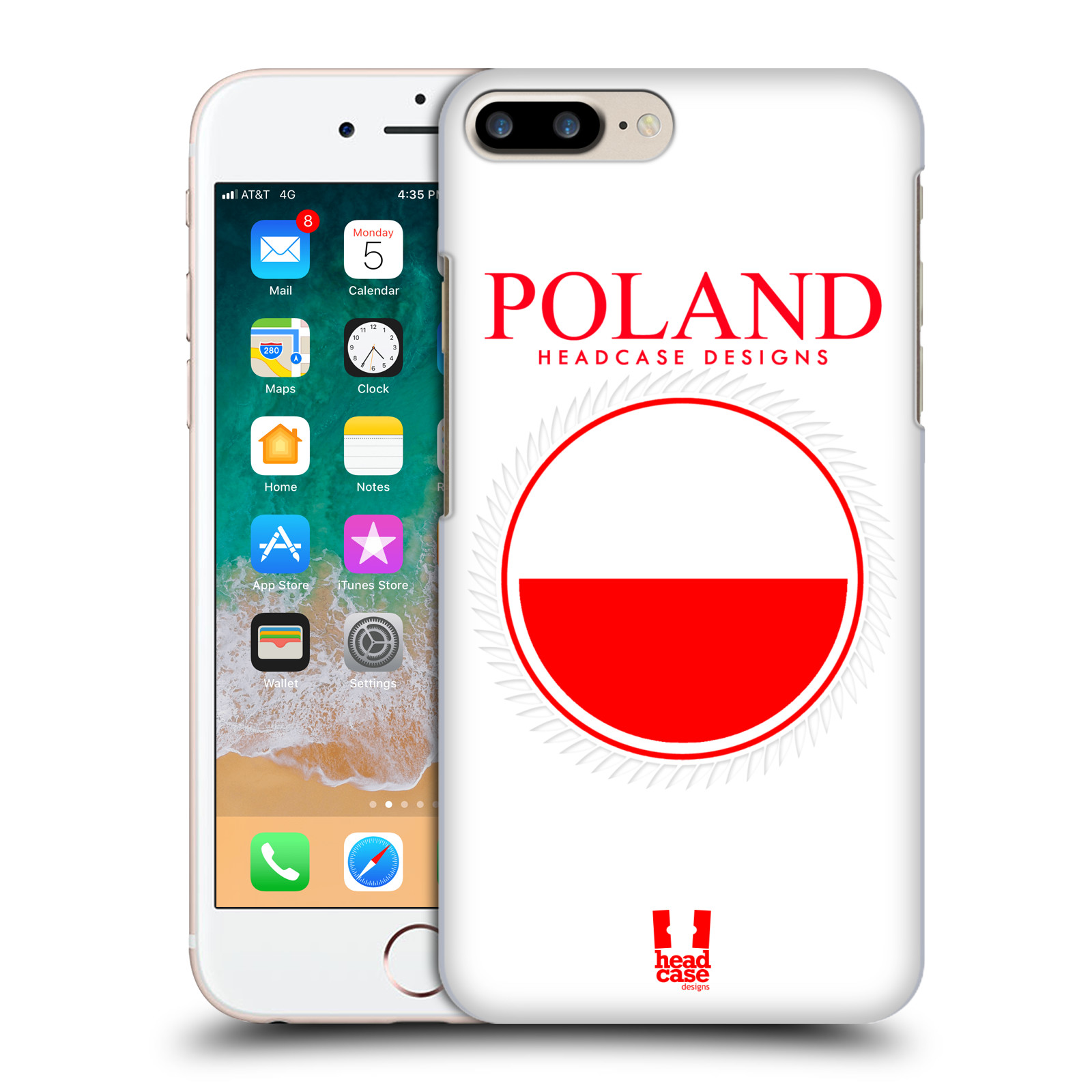 HEAD CASE plastový obal na mobil Apple Iphone 7 PLUS vzor Vlajky státy 2 POLSKO
