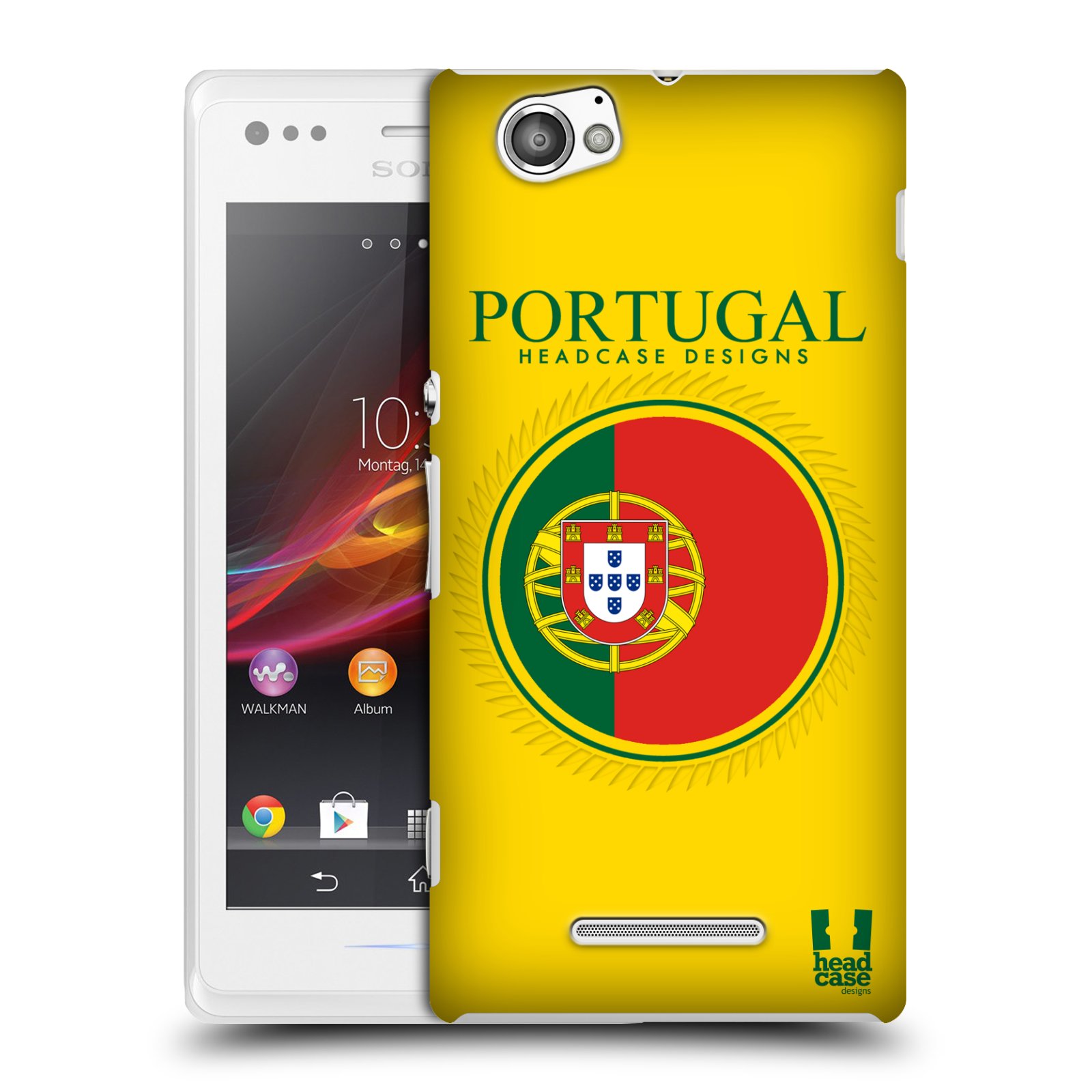 HEAD CASE plastový obal na mobil Sony Xperia M vzor Vlajky státy 2 PORTUGALSKO