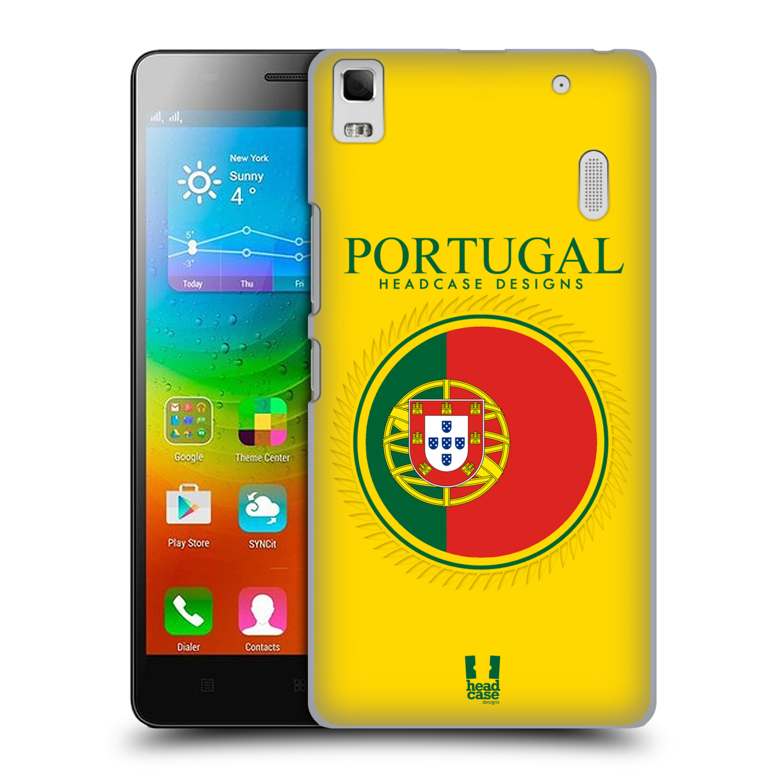 HEAD CASE pevný plastový obal na mobil LENOVO A7000 / A7000 DUAL / K3 NOTE vzor Vlajky státy 2 PORTUGALSKO