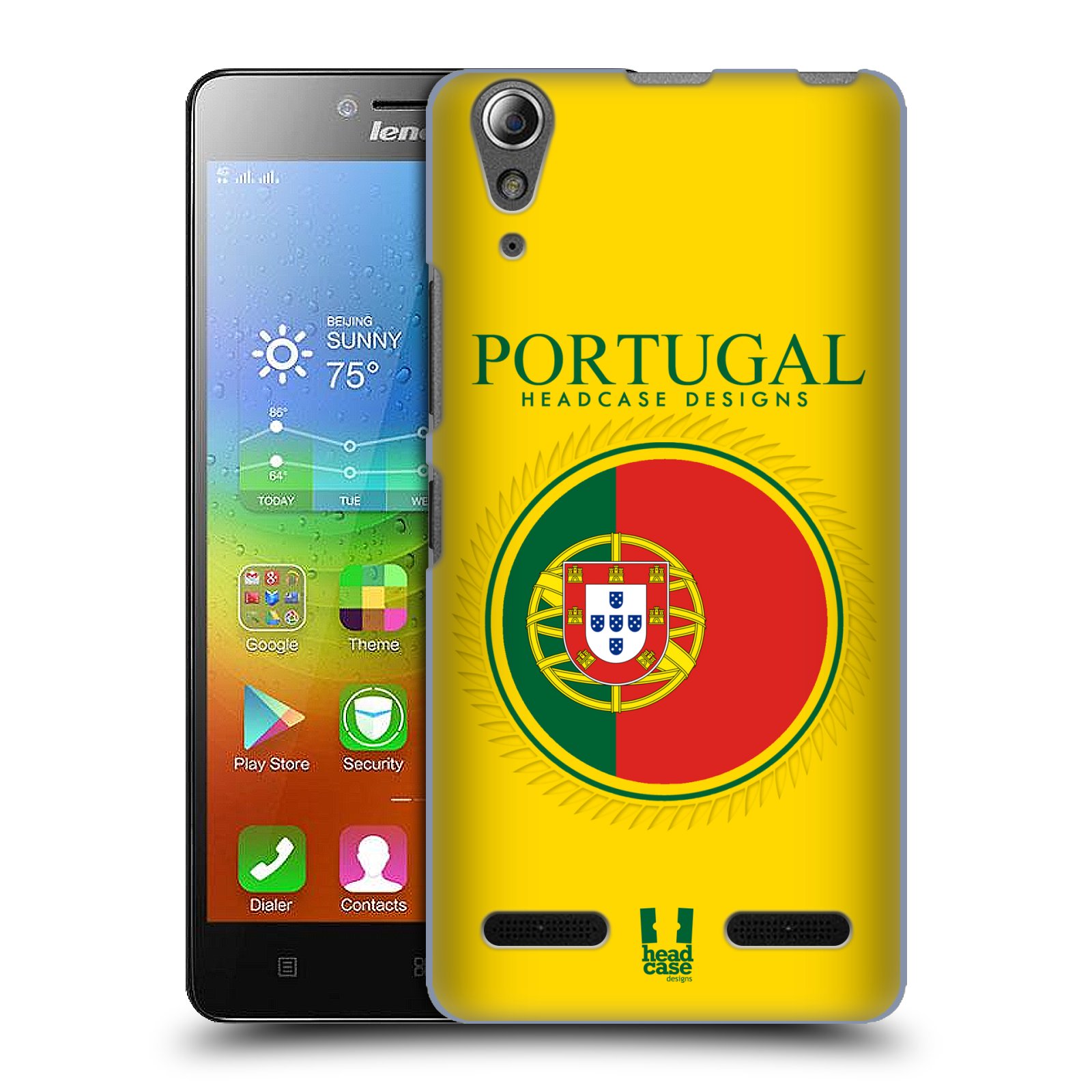 HEAD CASE pevný plastový obal na mobil LENOVO A6000 / A6000 PLUS vzor Vlajky státy 2 PORTUGALSKO