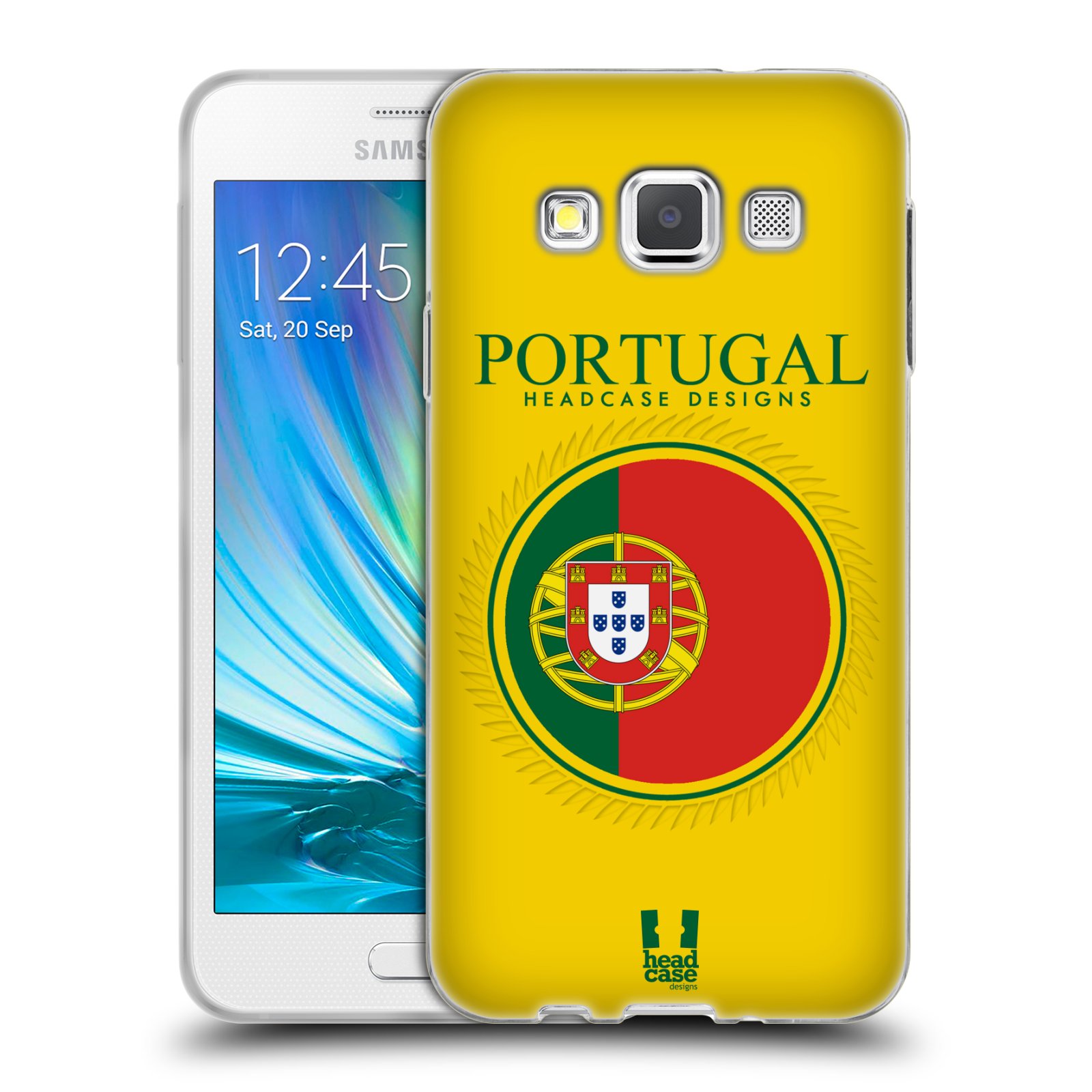 HEAD CASE silikonový obal na mobil Samsung Galaxy A3 vzor Vlajky státy 2 PORTUGALSKO