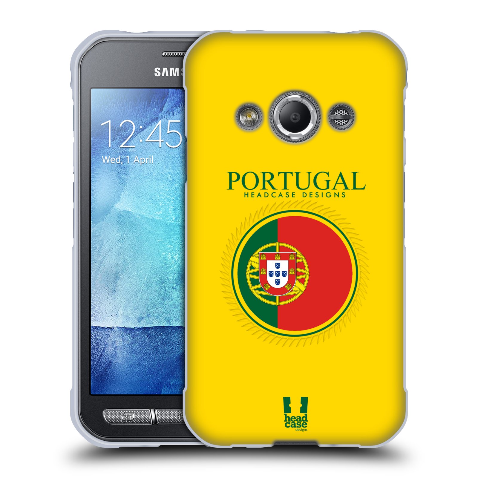 HEAD CASE silikonový obal na mobil Samsung Galaxy Xcover 3 vzor Vlajky státy 2 PORTUGALSKO