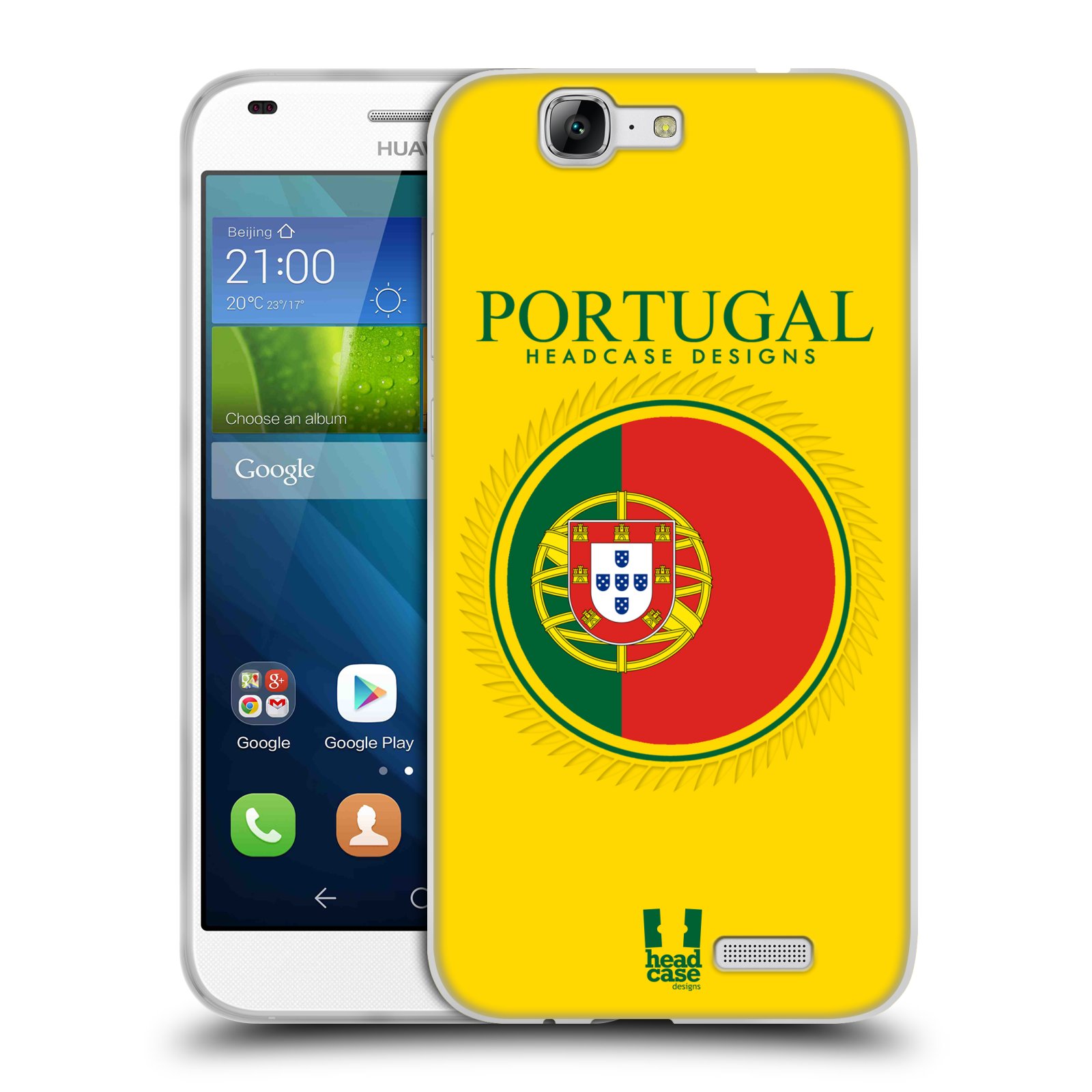 HEAD CASE silikonový obal na mobil HUAWEI Ascend G7 vzor Vlajky státy 2 PORTUGALSKO