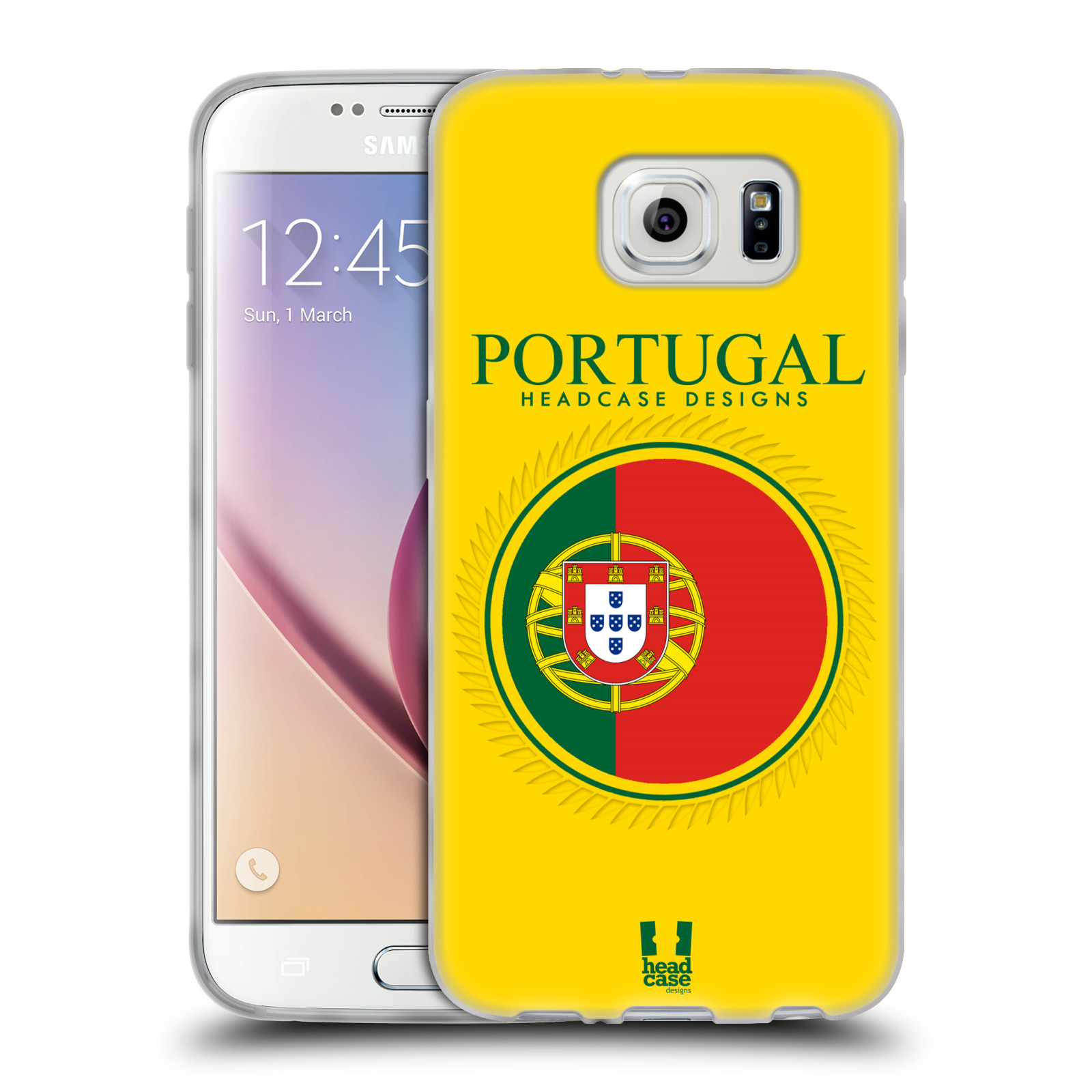 HEAD CASE silikonový obal na mobil Samsung Galaxy S6 vzor Vlajky státy 2 PORTUGALSKO