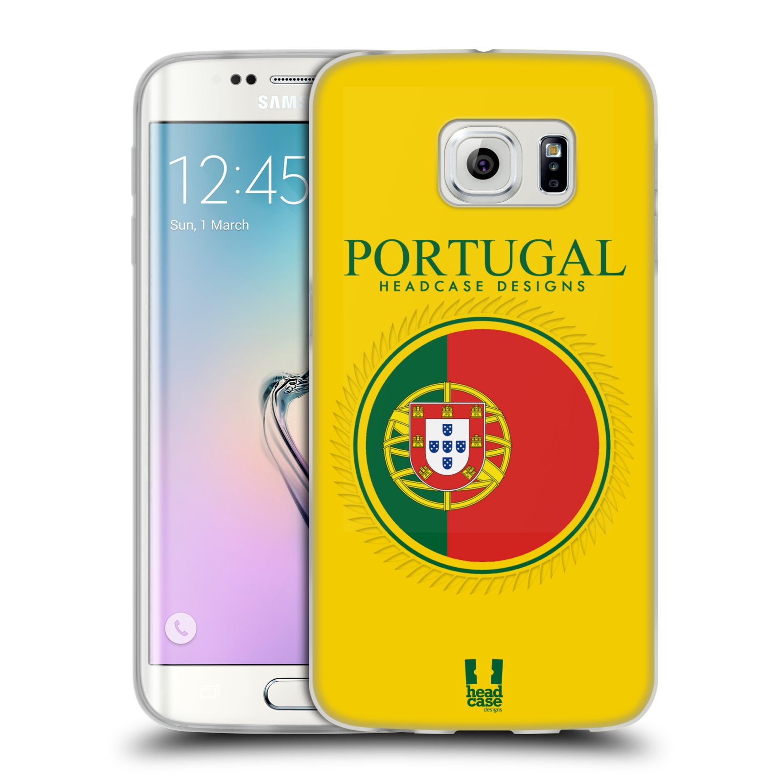 HEAD CASE silikonový obal na mobil Samsung Galaxy S6 EDGE vzor Vlajky státy 2 PORTUGALSKO