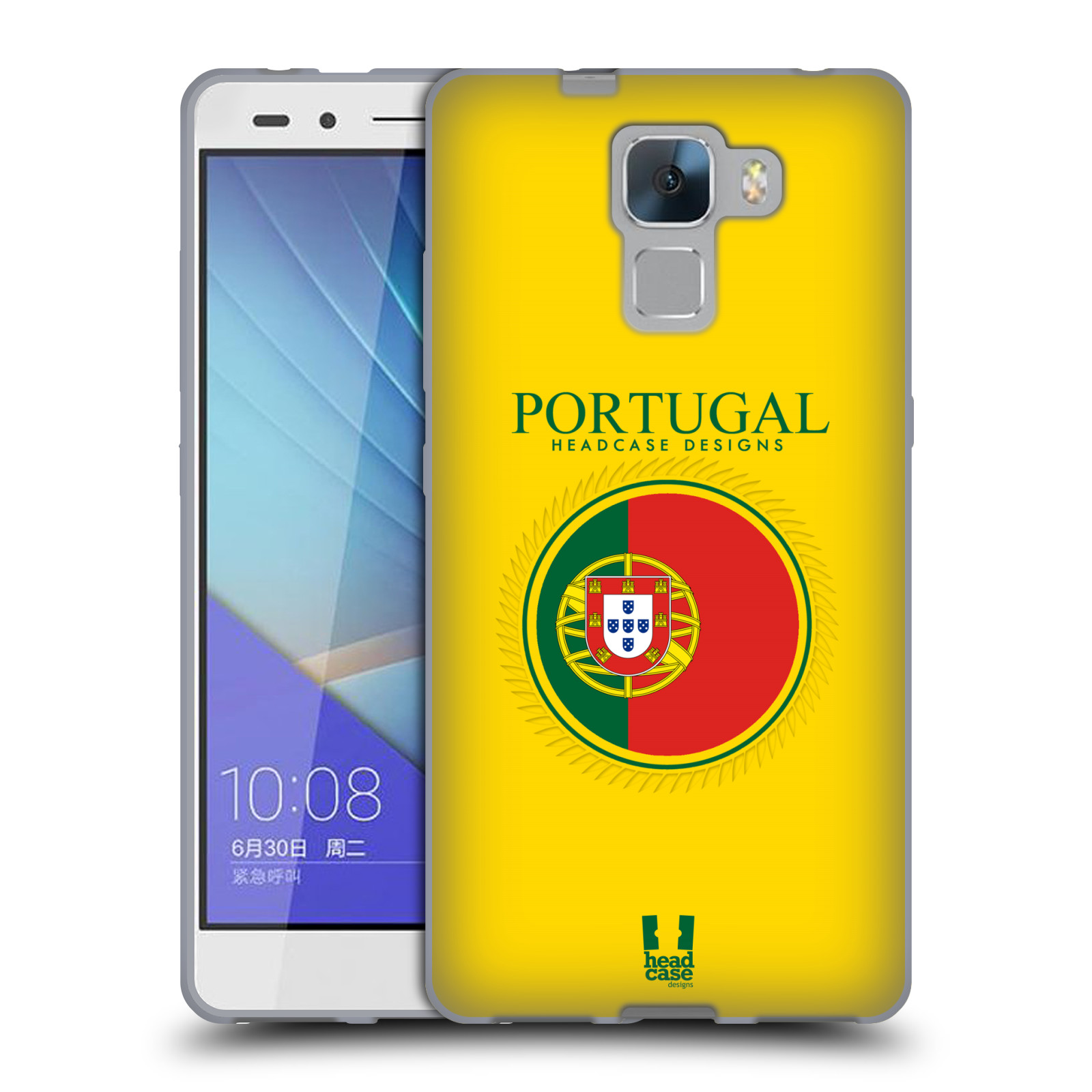 HEAD CASE silikonový obal na mobil HUAWEI HONOR 7 vzor Vlajky státy 2 PORTUGALSKO